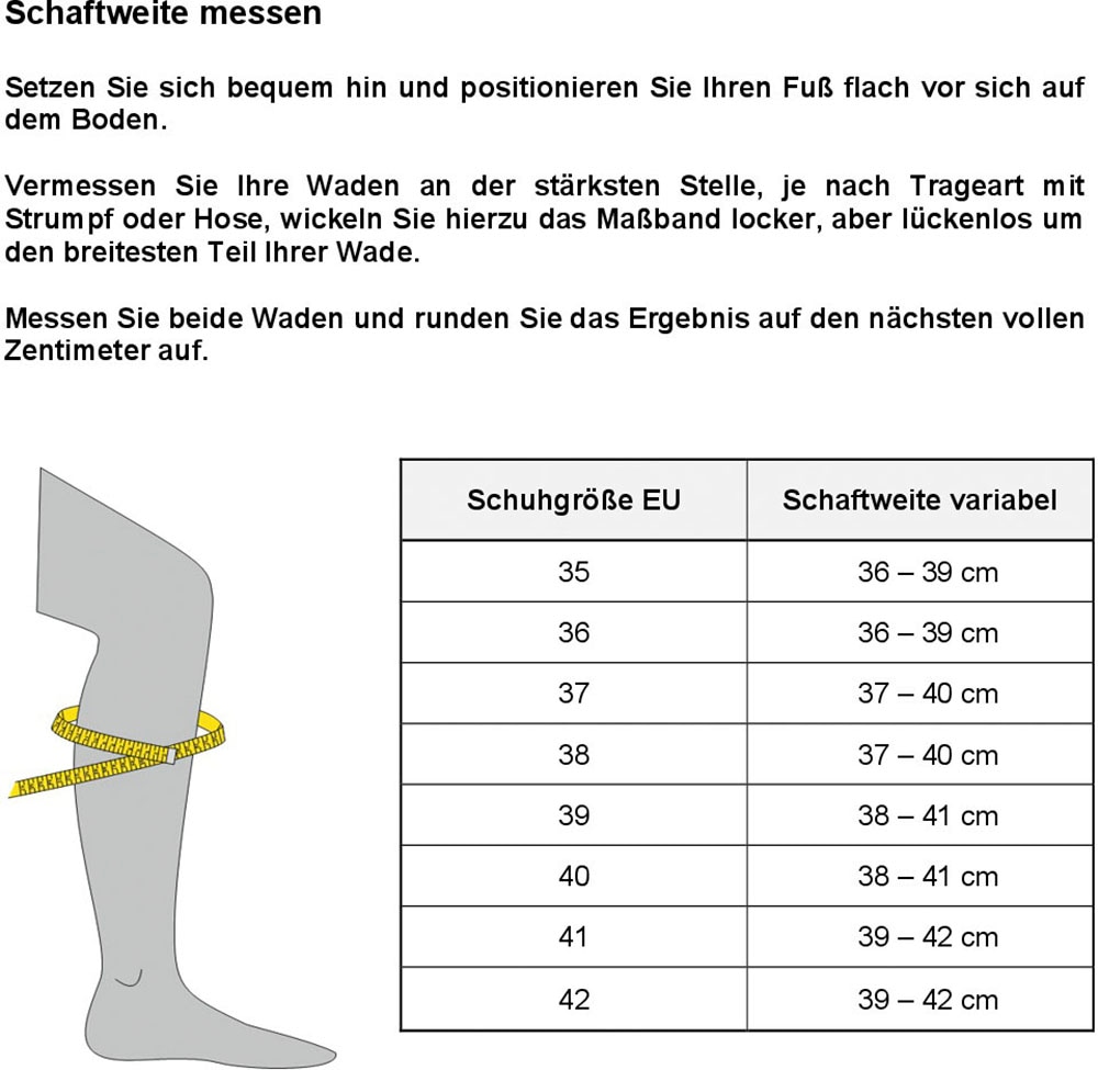 Tamaris Stiefel  Langschaftstiefel mit Vario-Schaft durch Reißverschluss an der Wade