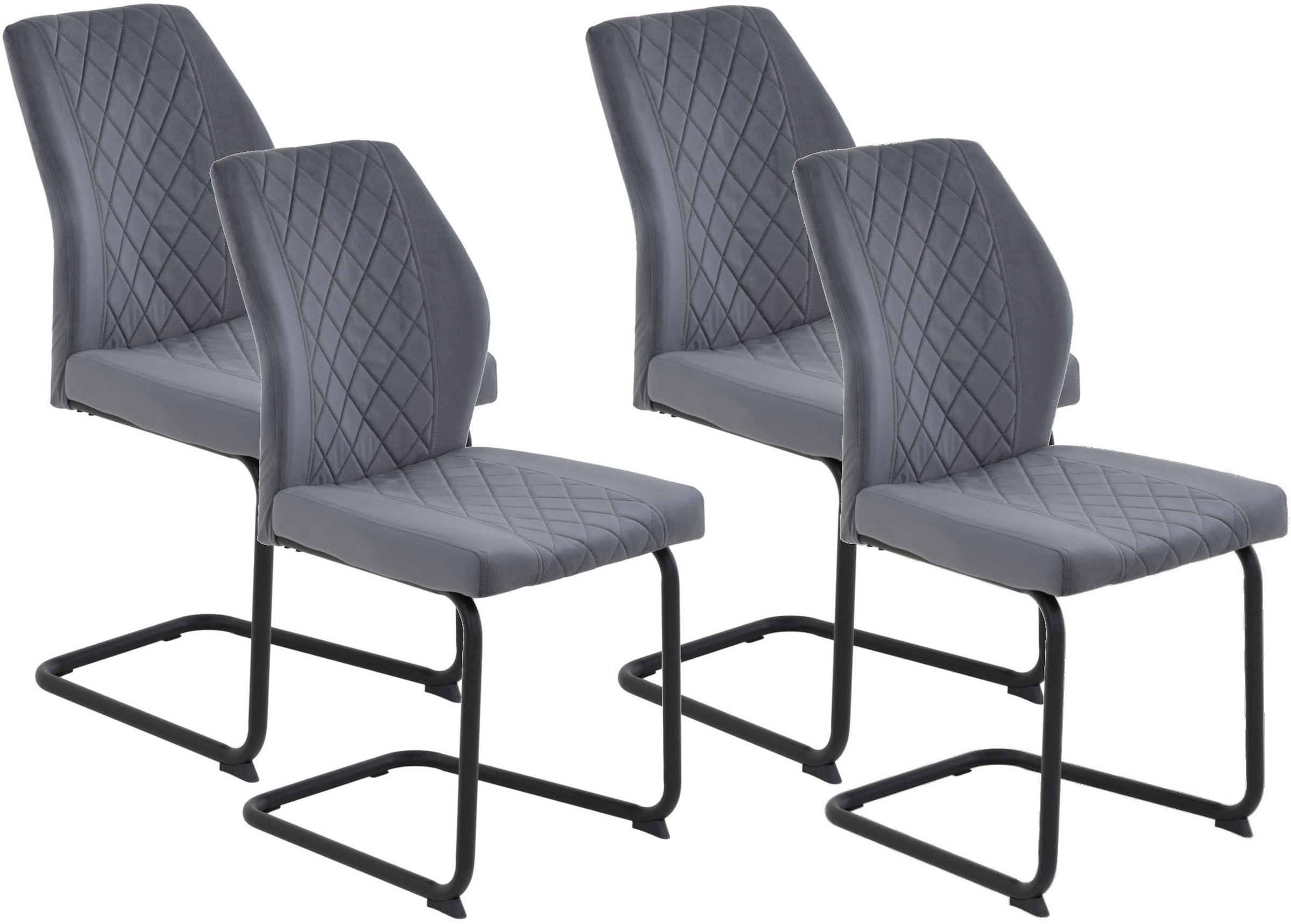 HELA Freischwinger "OSLO", (Set), 4 St., Microfaser-Samtvelours, Freischwin günstig online kaufen