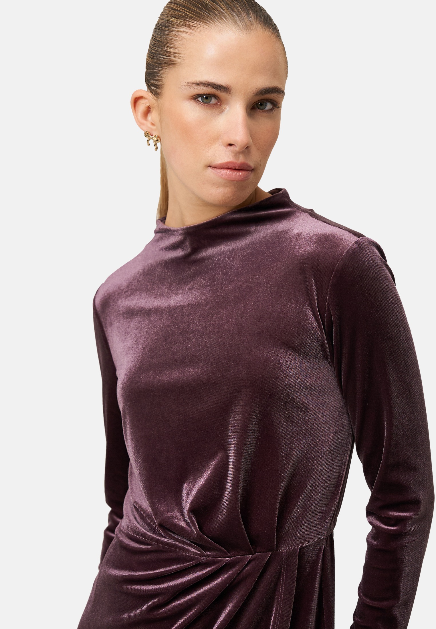 Zero Samtkleid »Damen mit Raffungen« Ohne Tasche drapiert /gerafft