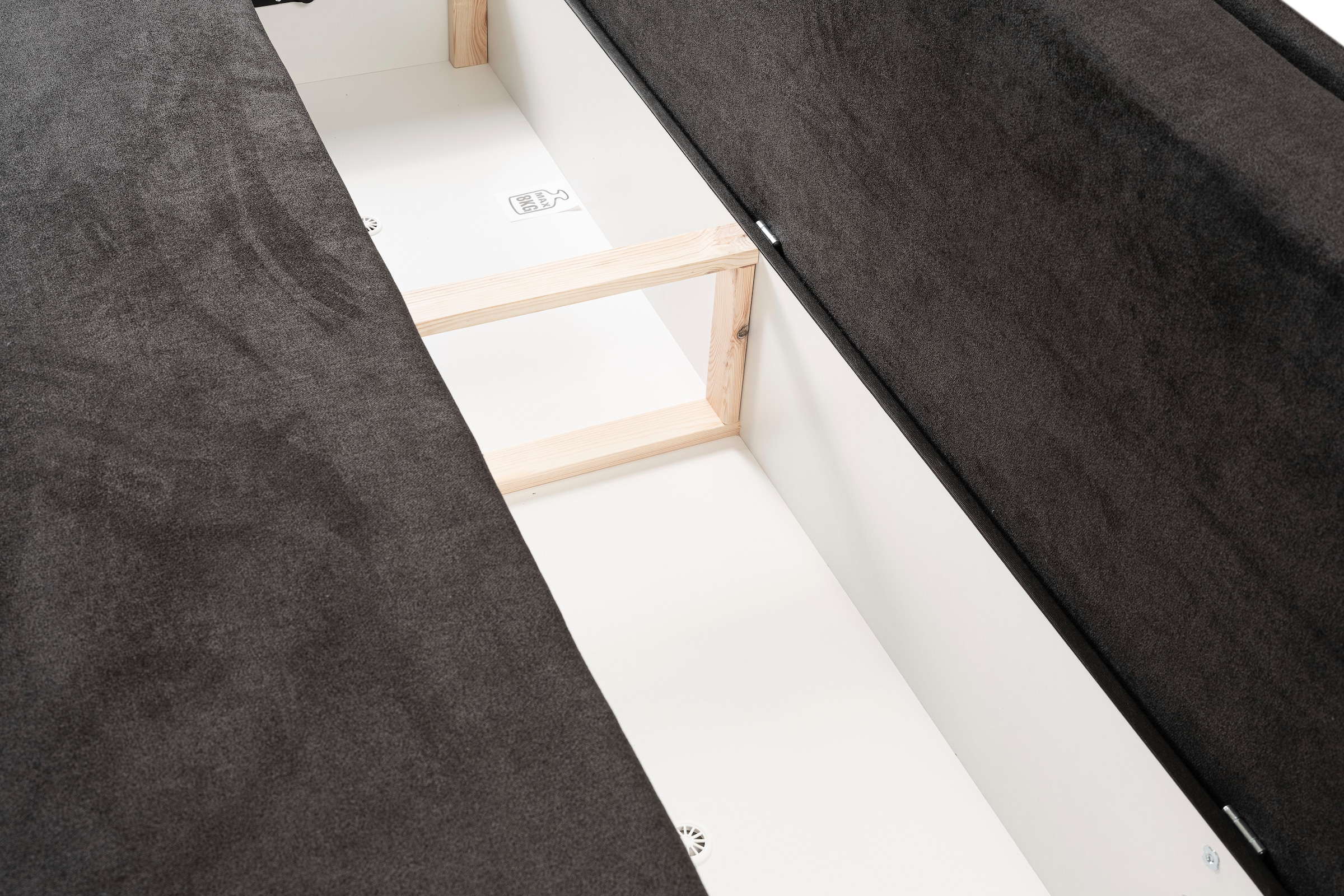 WERK2 Schlafsofa »Biggi 206 cm breit komfortabel & modern, Komfort Sitz- und Liegehöhe« Struktur weich, Schlaffunktion, Bettkasten