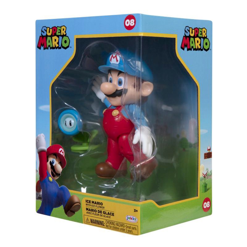 Jakks Pacific Merchandise-Figur »Super Mario - Ice Mario 10 cm Figur (Sammlerbox)«, (Set, 2 tlg.)