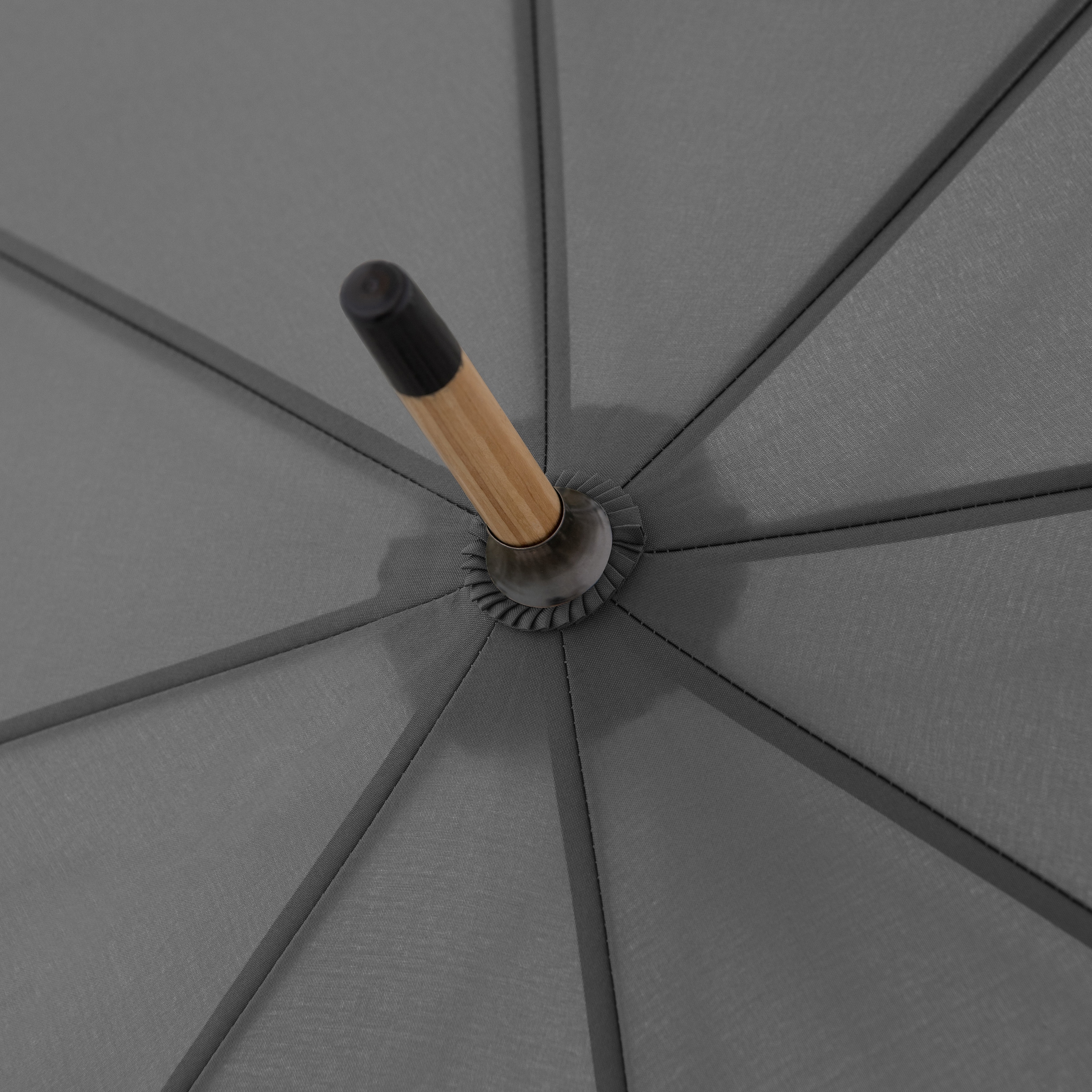doppler® Stockregenschirm »nature aus mit BAUR Holz Schirmgriff grey«, aus Long, recyceltem kaufen slate | Material