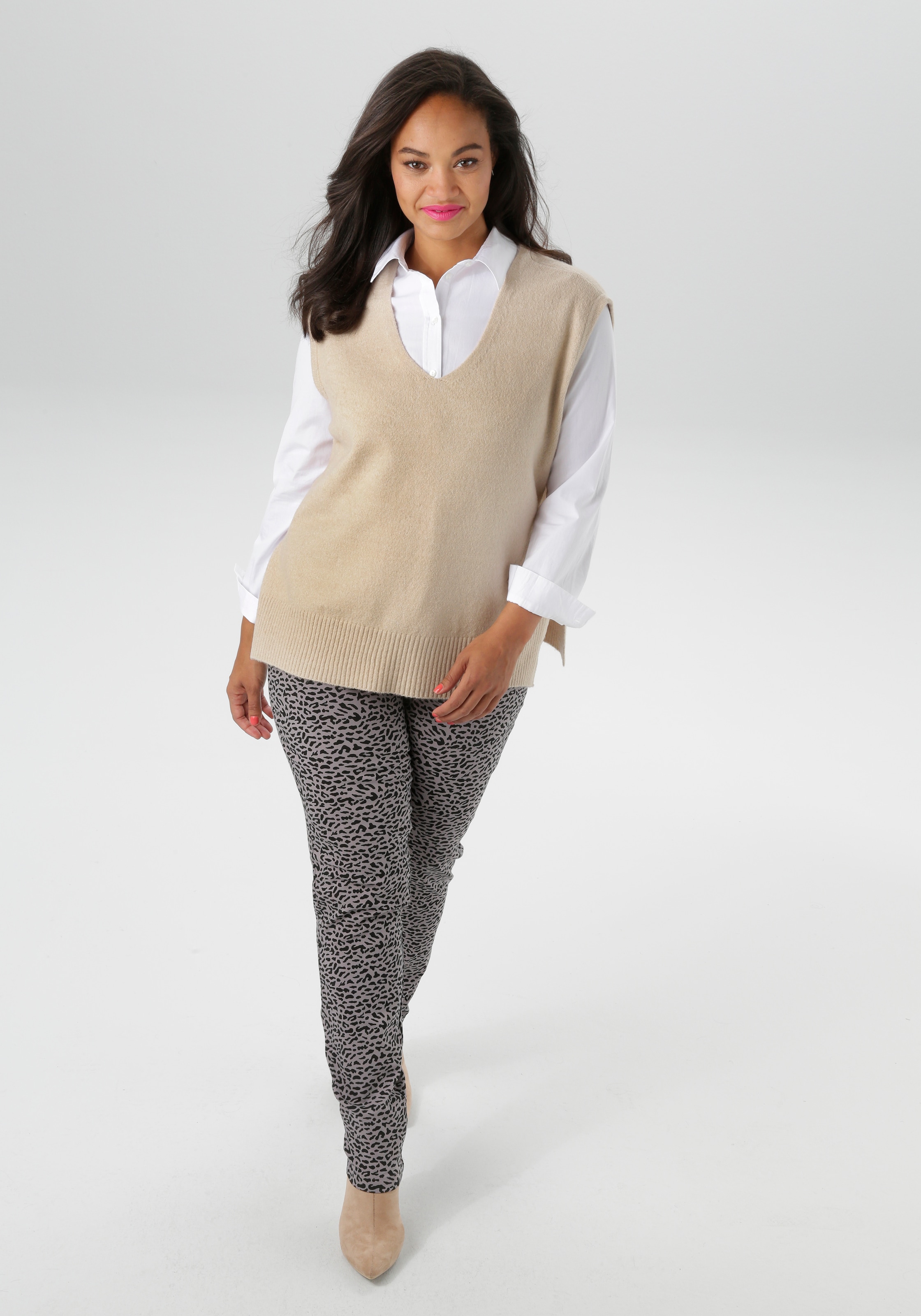 Aniston PLUS Pullunder mit V-Ausschnitt günstig online kaufen