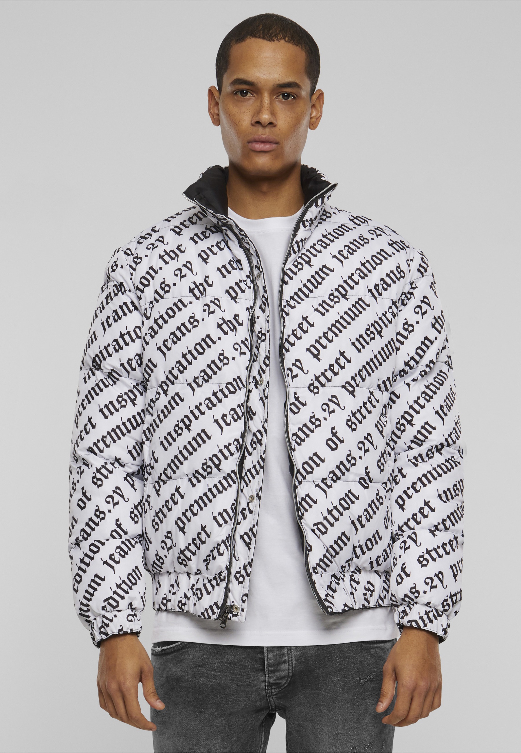 2Y Premium Winterjacke »2Y Premium Herren 2Y Two Sided Puffer Jacket« 1 Stk. tlg. ohne Kapuze