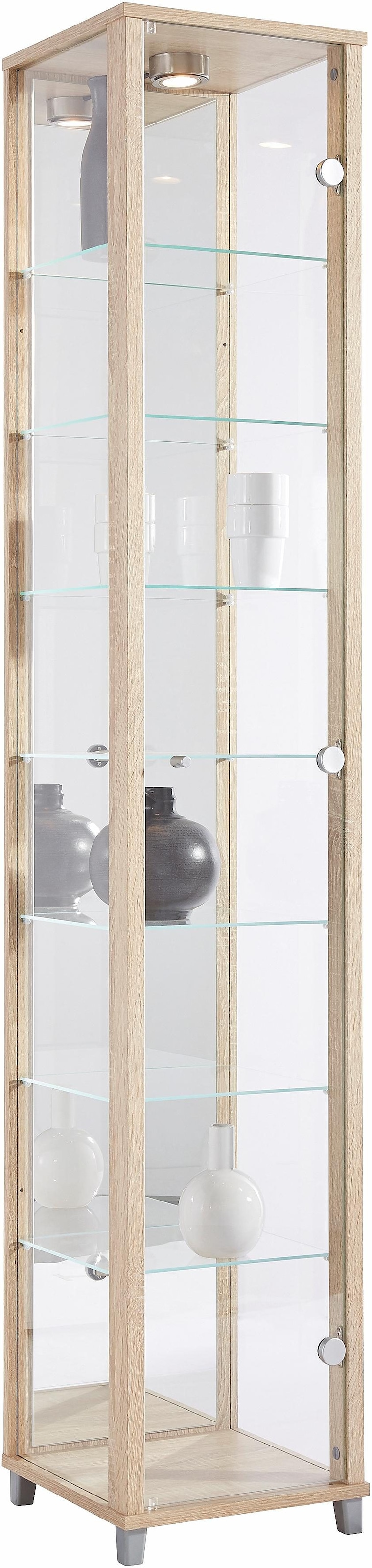 fif möbel Vitrine "OPTIMA", Standvitrine/Glasvitrine 1x Glastür,perfekt für Sammler,Sammlervitrine