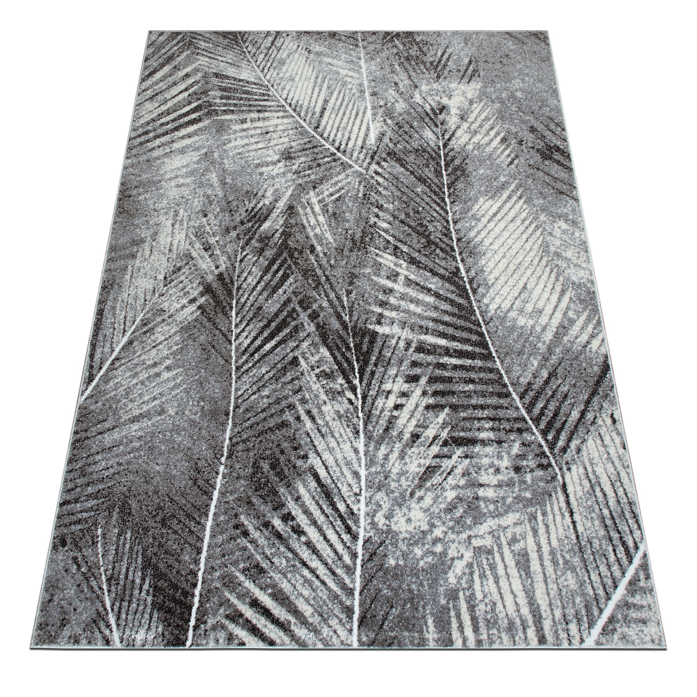 OTTO home Teppich "Kiliv, modernes Blatt Design" rechteckig 9 mm Höhe mit b günstig online kaufen