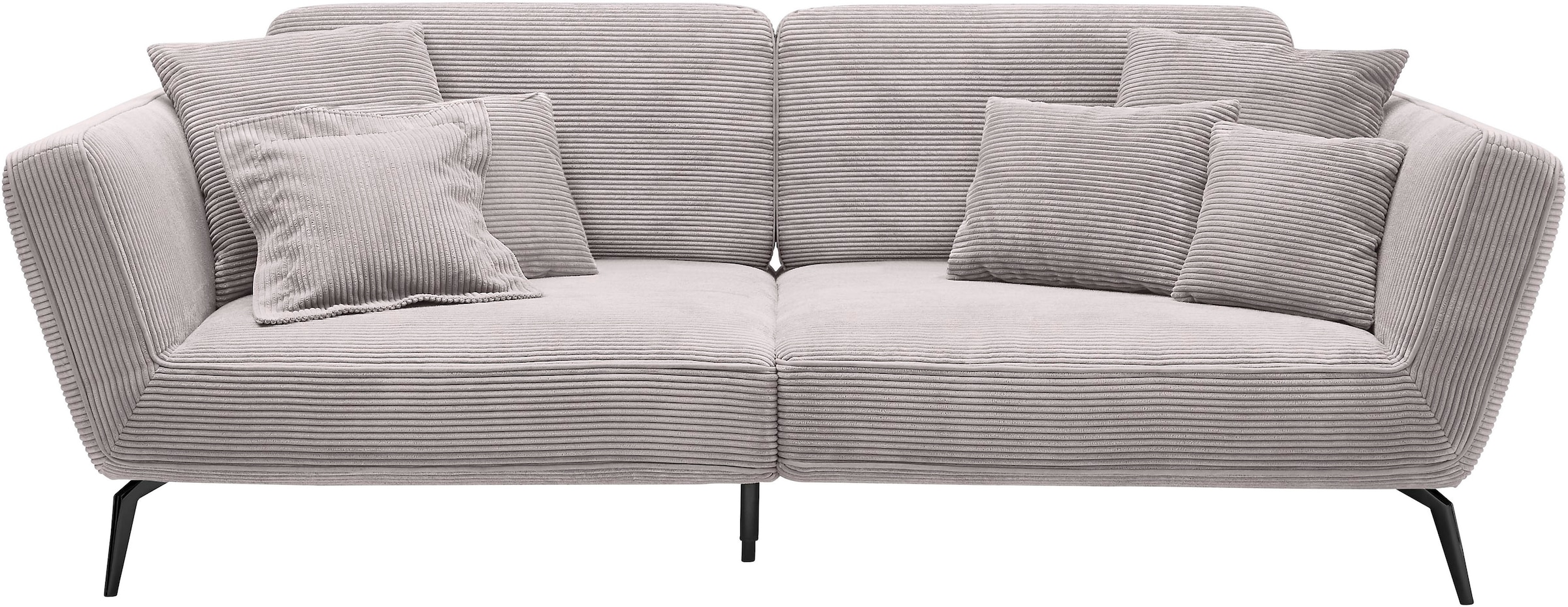 set one by Musterring Big-Sofa »SO 4500«, Füße in zwei Farben, wahlweise mit Kopftütze, Breite 260cm