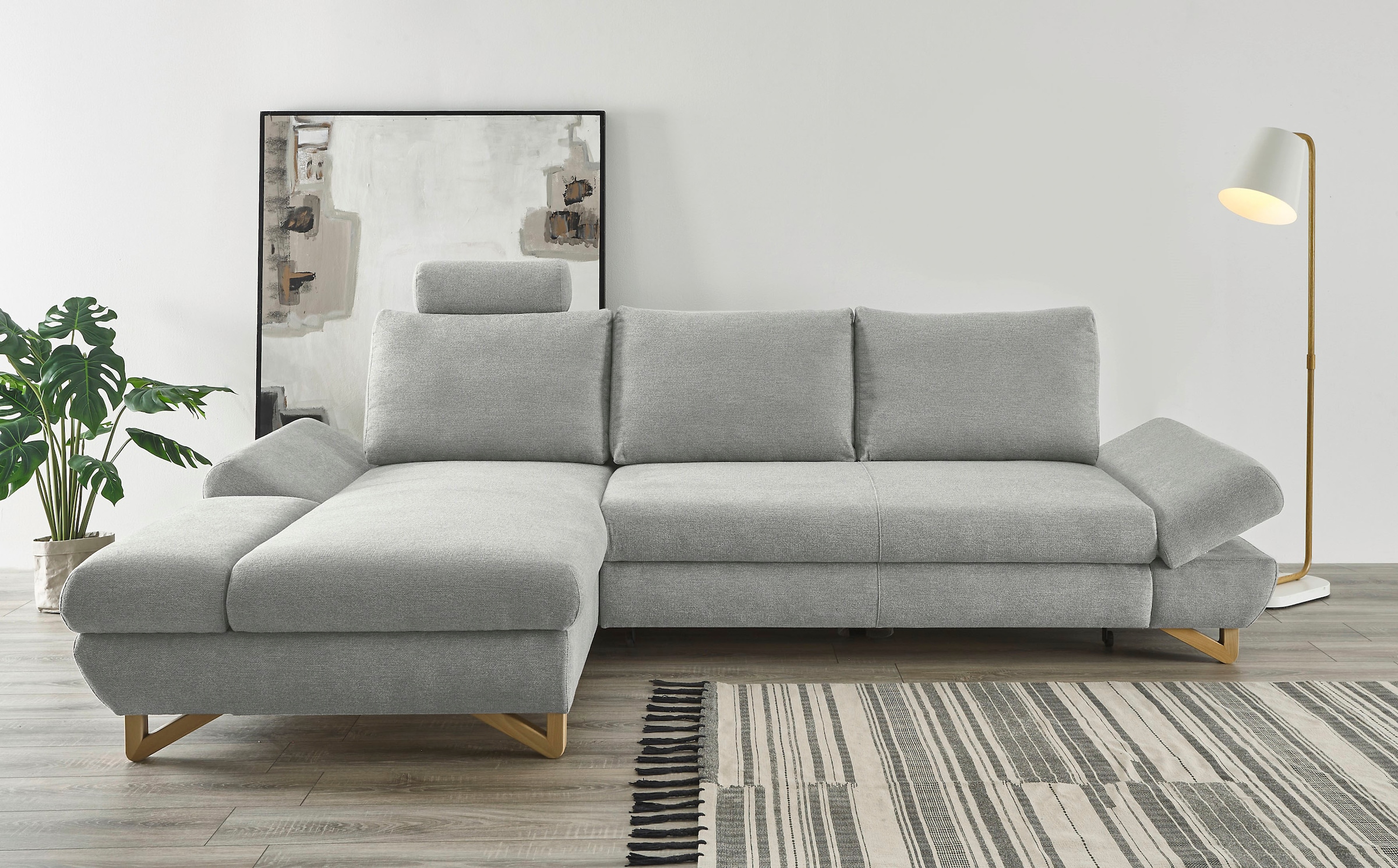 Home affaire Ecksofa "City/Giron, L-Form," verstellbare Armlehnen mit Raste günstig online kaufen