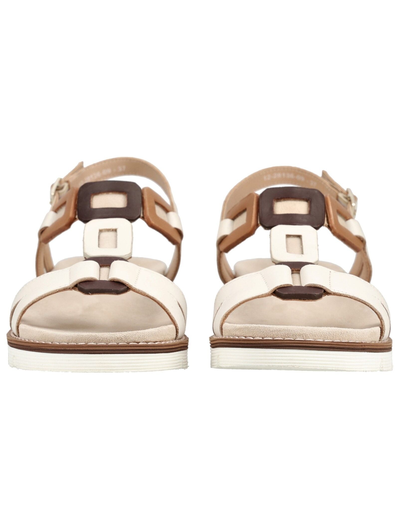 Ara Sandals Smooth Leather White/Brown 40 2