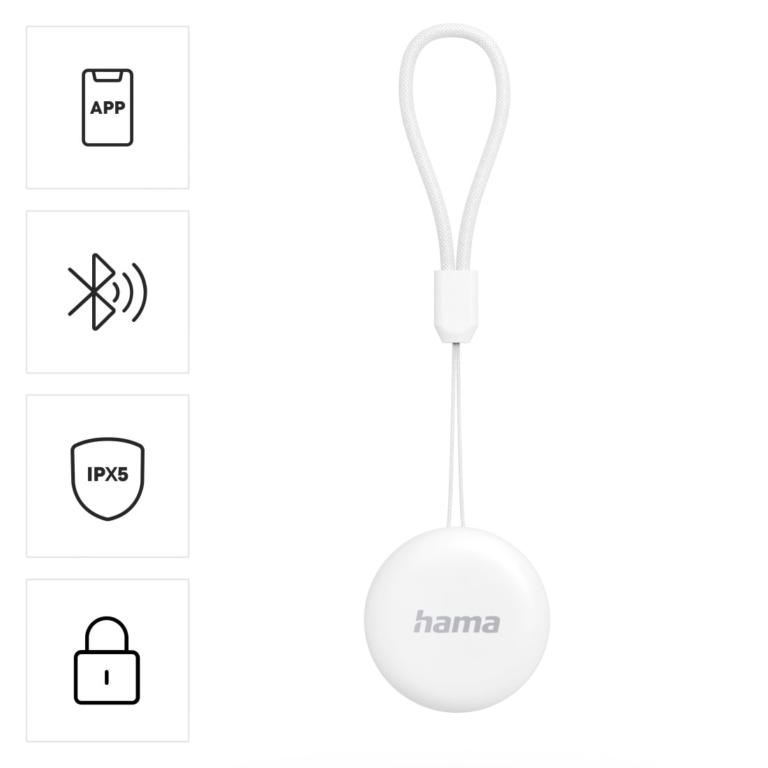 Hama GPS-Tracker »Schlüsselfinder (Android „Mein Gerät finden“, Bluetooth, Alarm, 2 St.)«, AirTag Alternative, Tracker