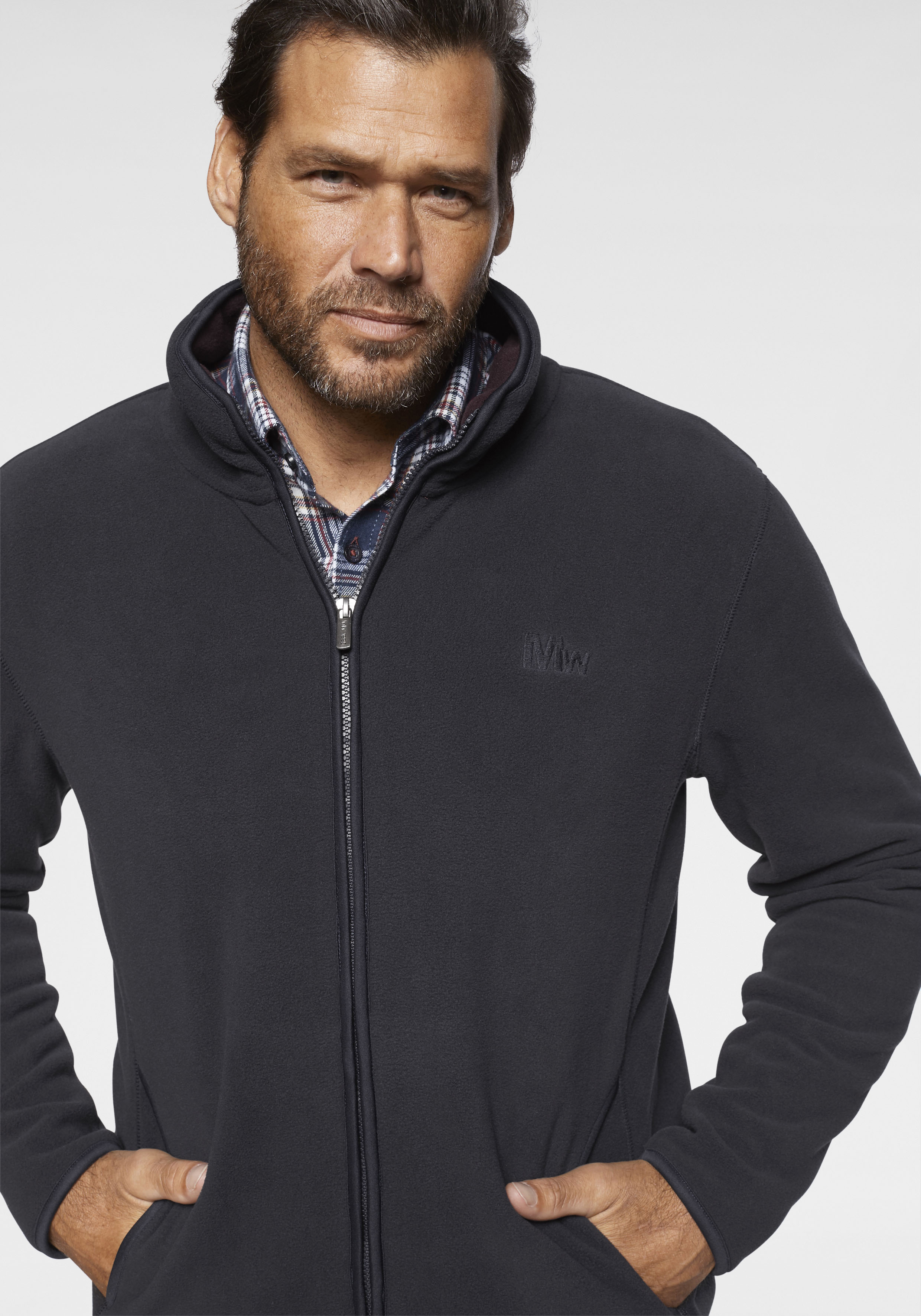 Thumbnail - Mans World Fleecejacke für die Übergangszeit, aus Fleece, casual Look, schnelltrocknend