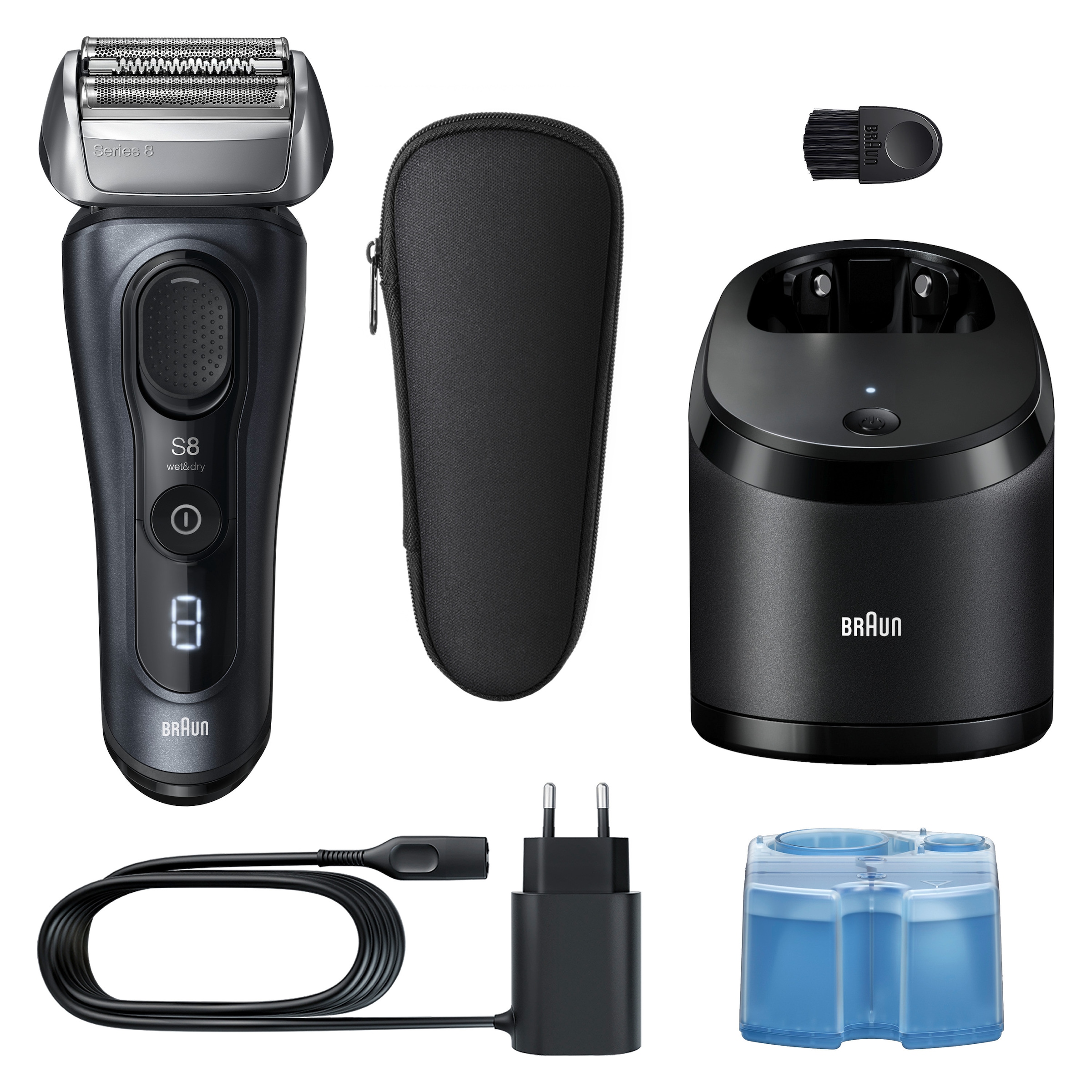 Braun Elektrorasierer »Series 8 8663cc«, Smart Care Center, integrierter Präzisionstrimmer, SensoAdapt für jede Bartdichte, mit 5in1 SmartCare Center