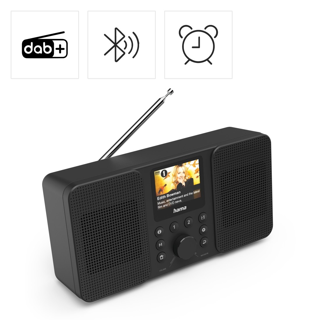 Hama Digitalradio (DAB+) »Digitalradio (DAB+, Internetradio, Bluetooth® RX, App)«, (Bluetooth-WLAN Digitalradio (DAB+)-Internetradio)