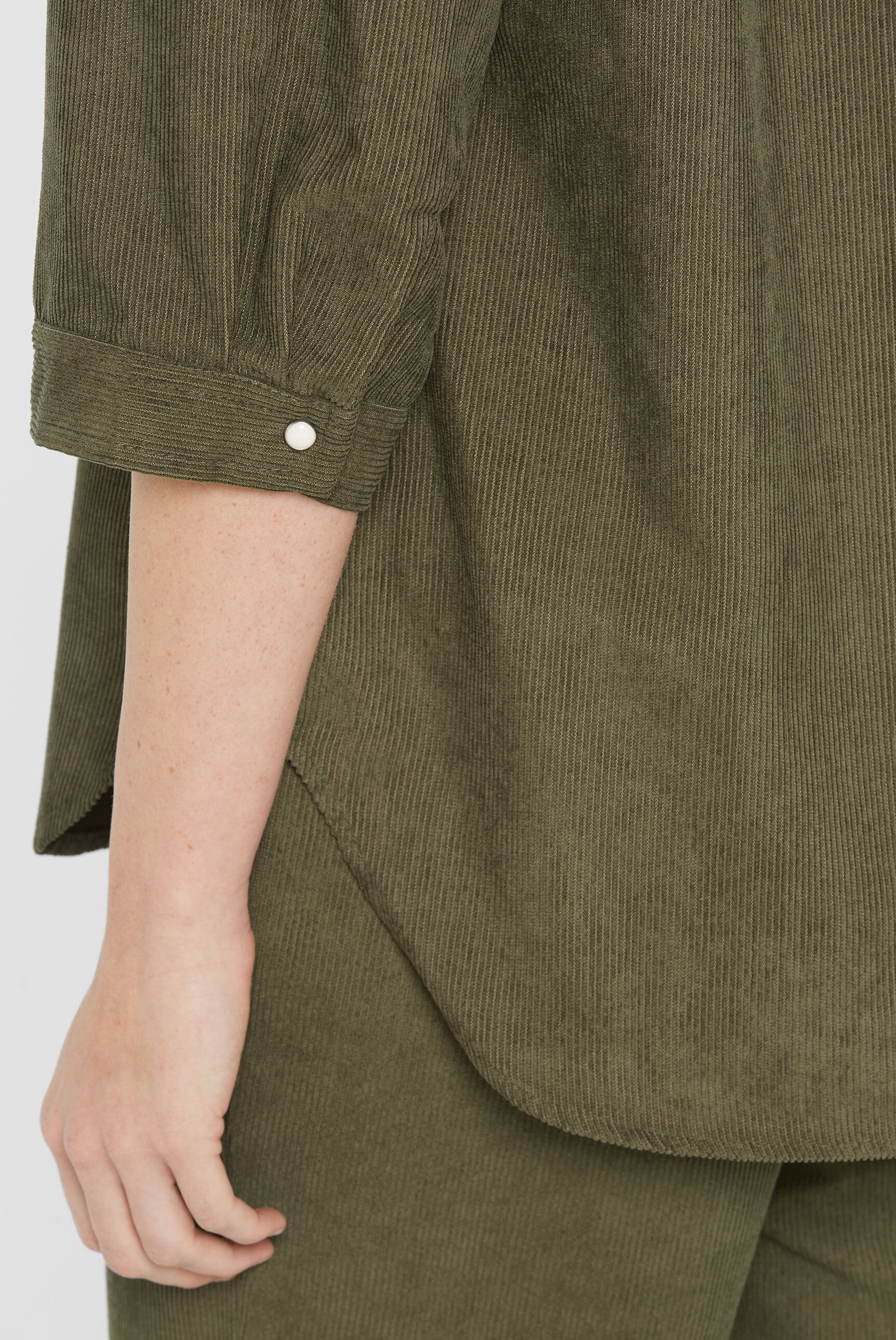 SENSES.THE LABEL Kurzarmbluse, aus Feincord