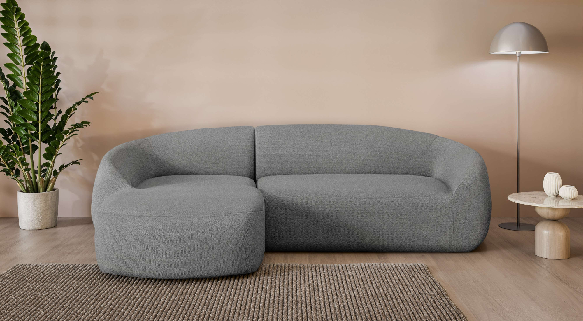 LeGer Home by Lena Gercke Ecksofa "YANI, L-Form, Designersofa, organische Form, Maße B/T/H: 255/170/81 cm" L-Form, Designersofa, organische Form, Maße B/T/H: 255/170/81 cm