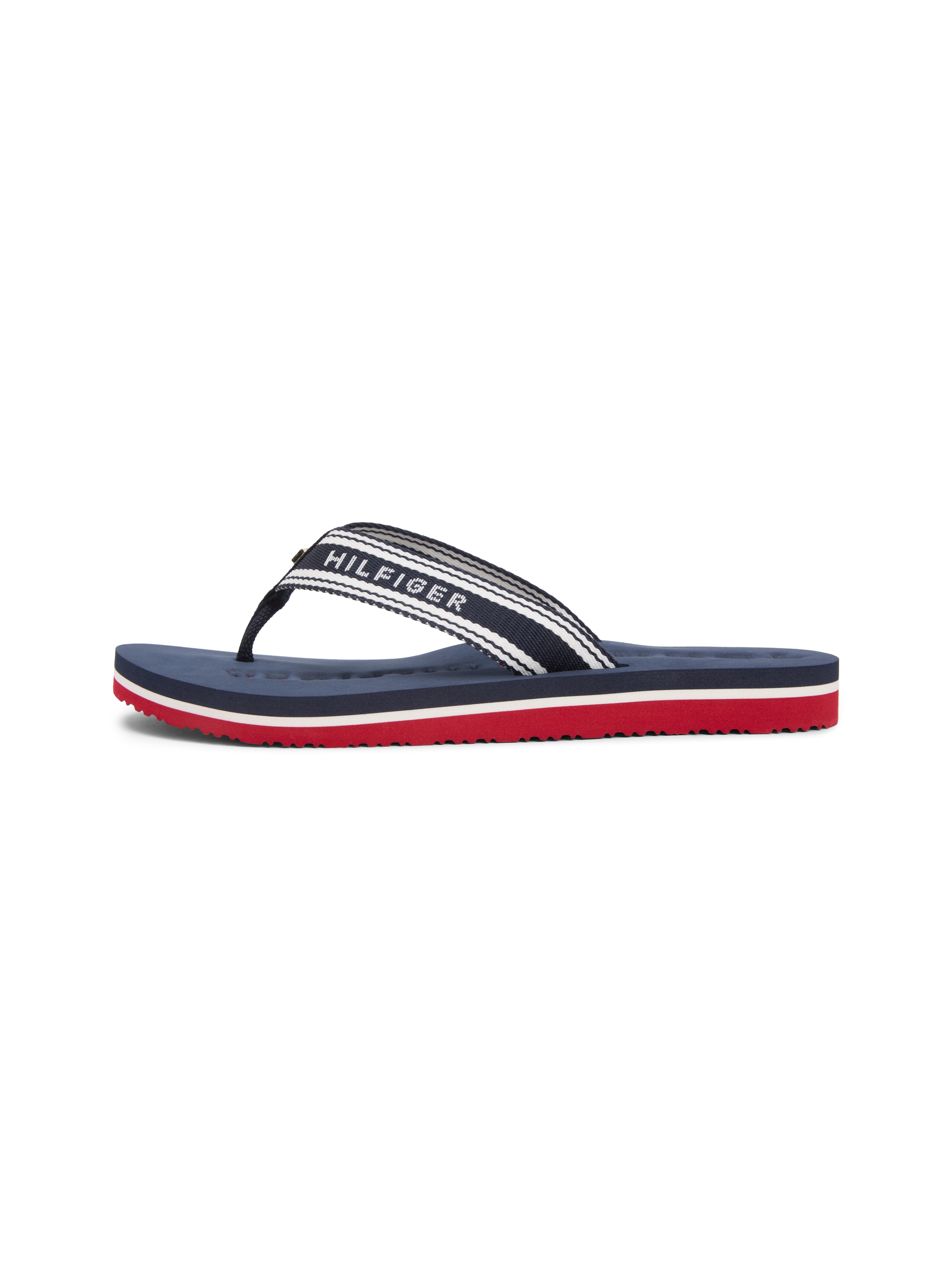Tommy Hilfiger Zehentrenner »TH WEBBING SUMMER SANDAL«  Sommerschuh, Dianette mit Streifen