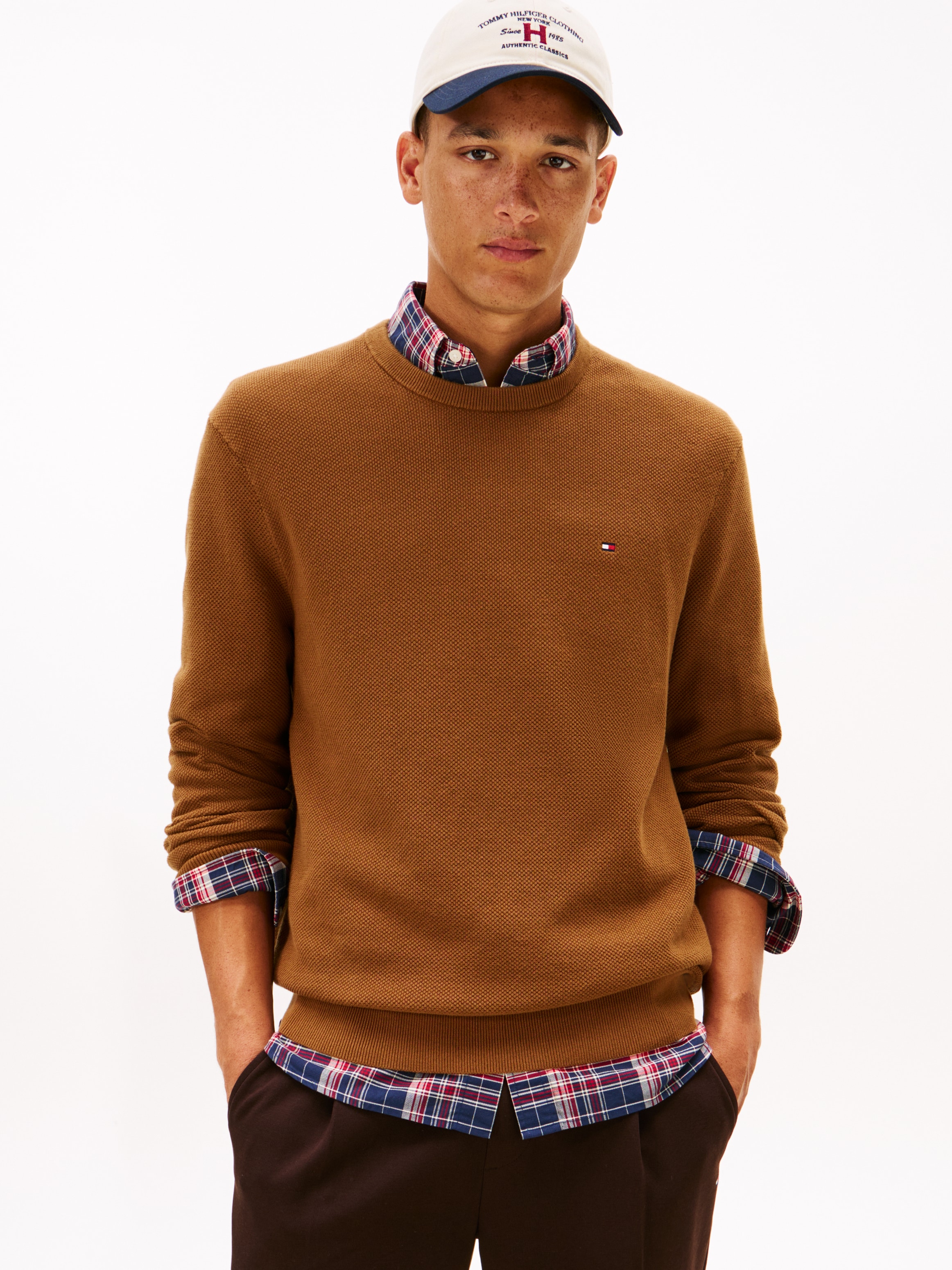 Tommy Hilfiger Rundhalspullover "ESSENTIAL STRUCTURE CREW NECK mit Struktur günstig online kaufen