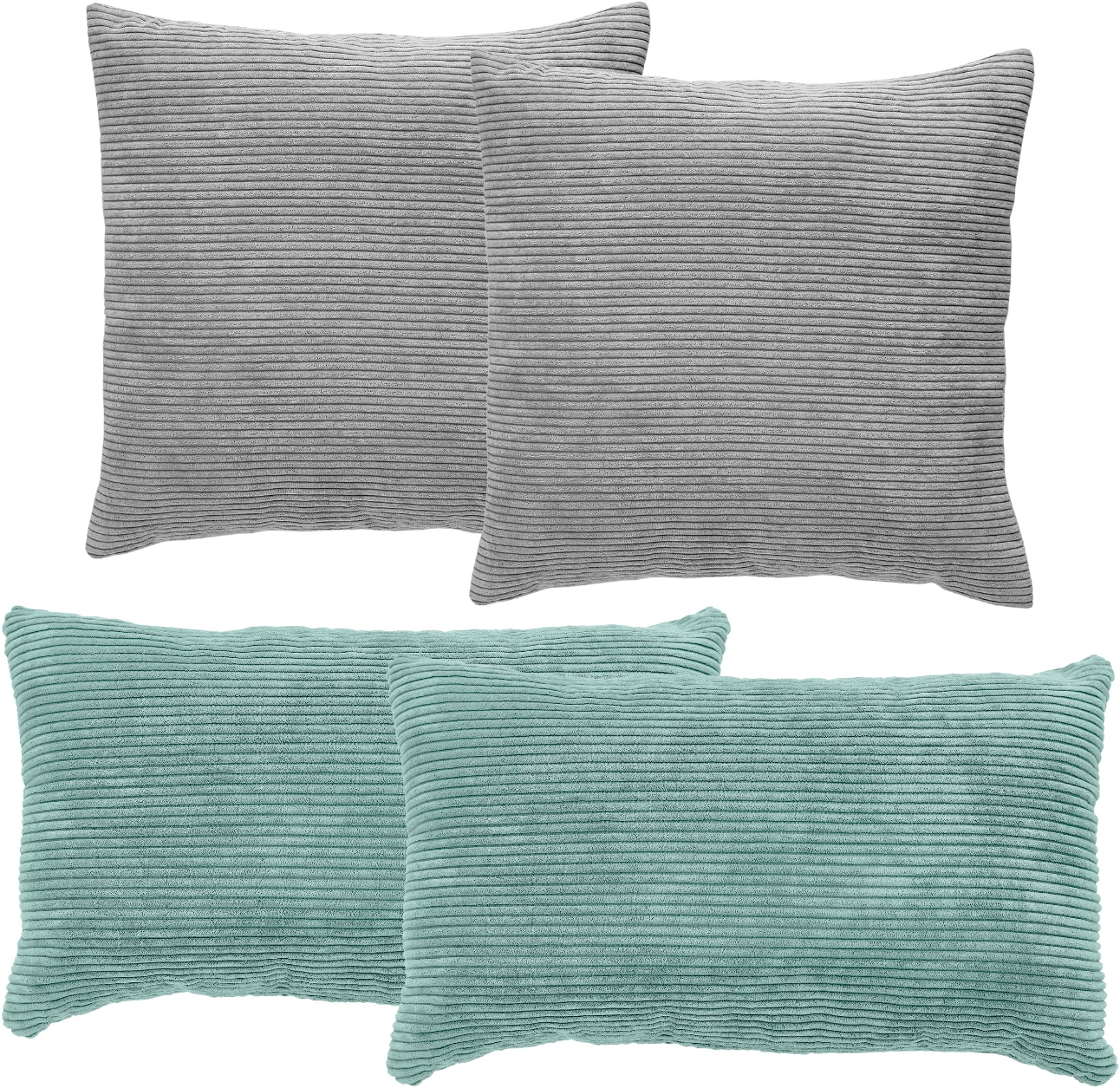Andiamo Dekokissen "Cord Kissen Emy, 4er Set, Kissenhülle mit Füllung" Sofa günstig online kaufen