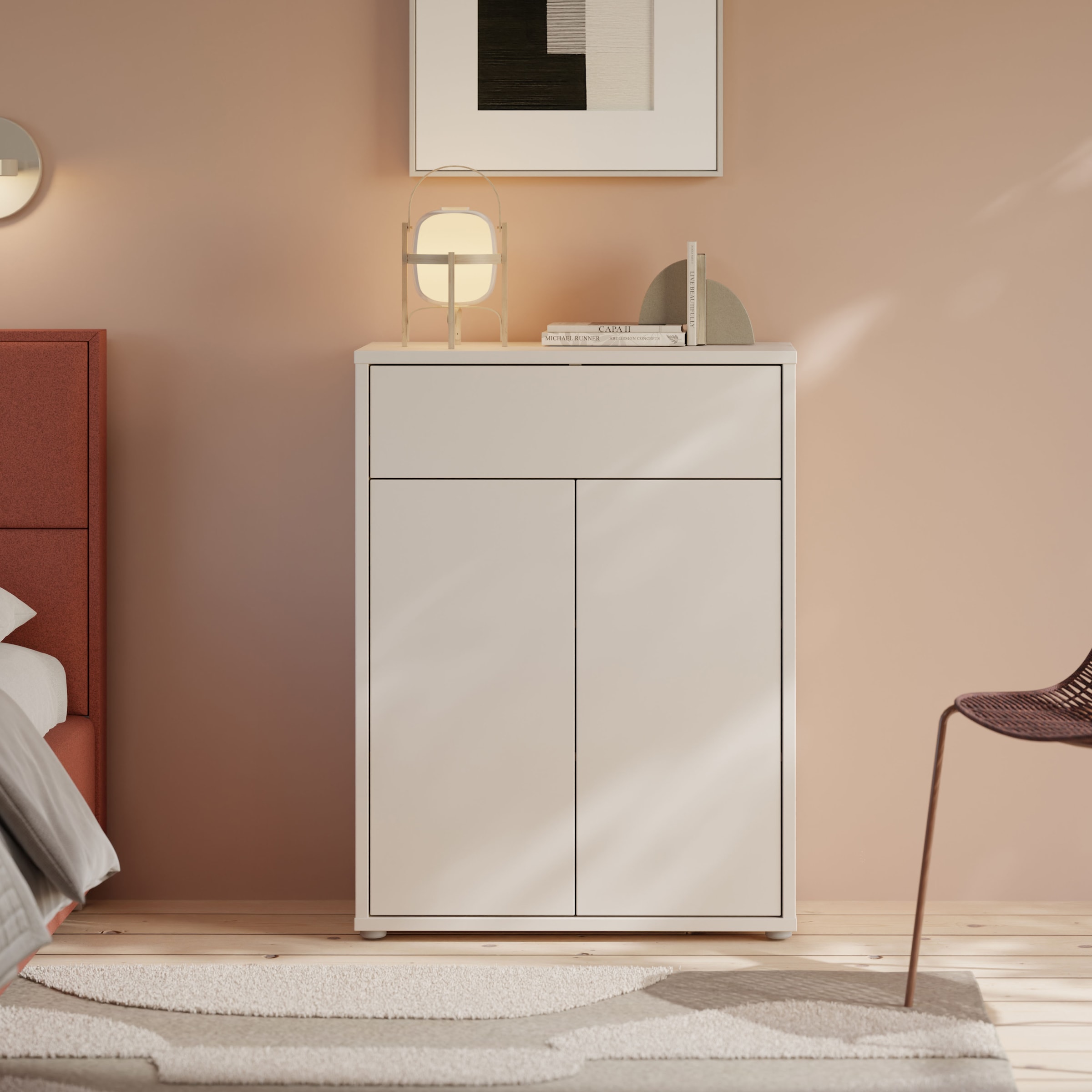 FORTE Schuhschrank B/H/T 74,5/99,1/34,9 cm Push to open, 12 Paar Schuhe