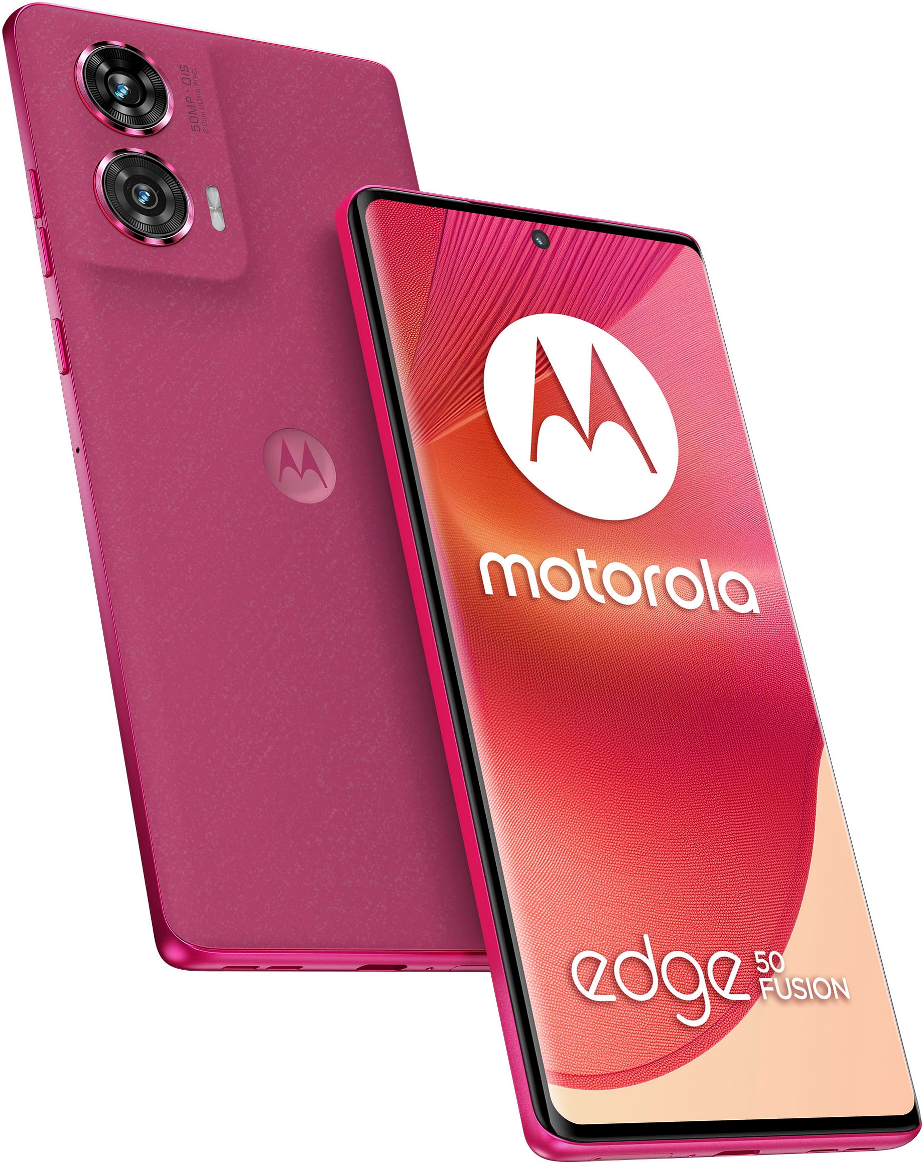 Motorola Smartphone »moto edge50 Fusion 256 GB«, Hot Pink, 17,02 cm/6,7 Zoll, 256 GB Speicherplatz, 50 MP Kamera