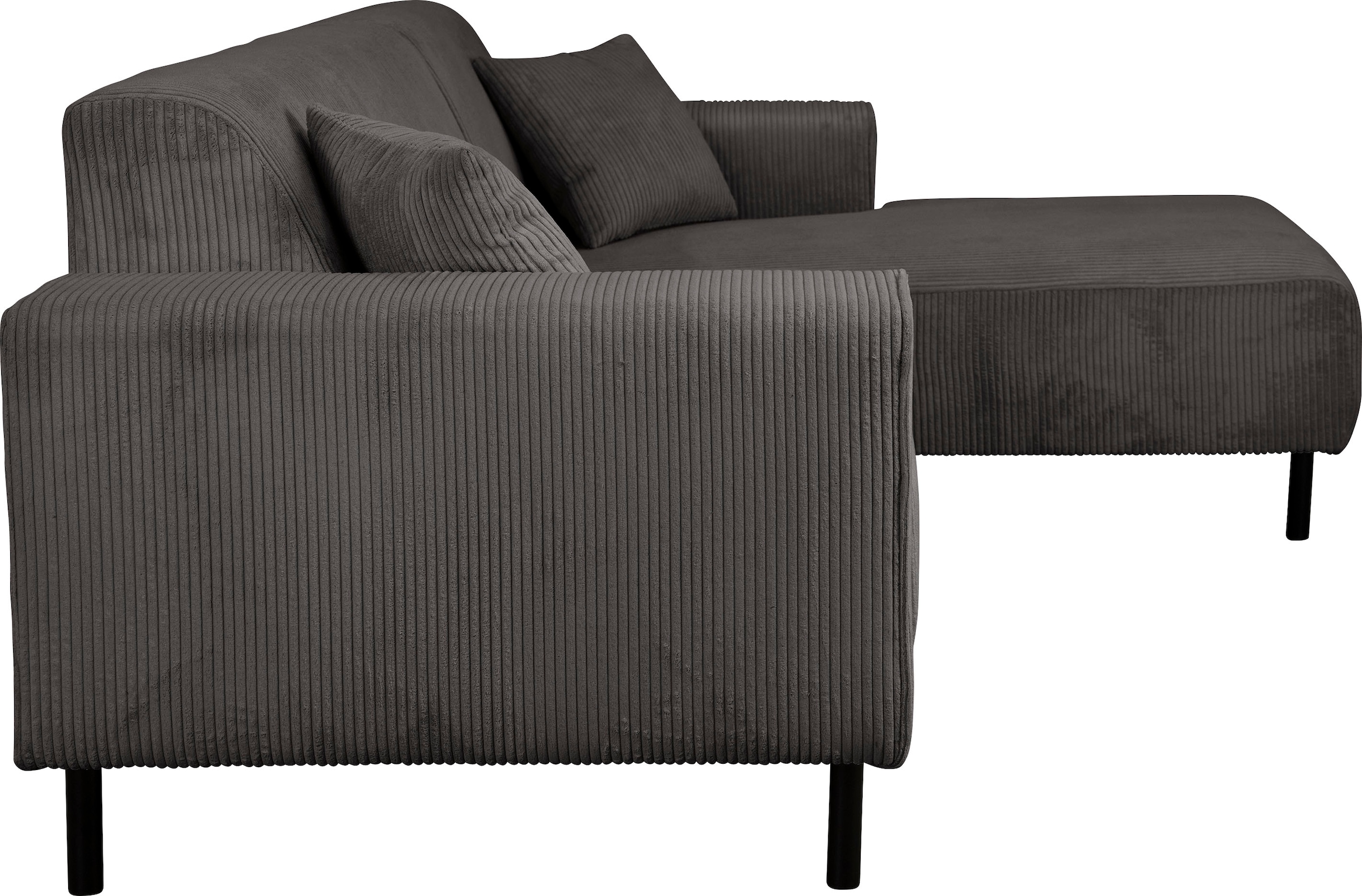 Home affaire Ecksofa »ARROS L-Form mit Wellenunterfederung, Maße B/T/H: 235/163/81 cm«, incl. Zierkissen, mit Recamiere rechts/links bestellbar, auch in Cord