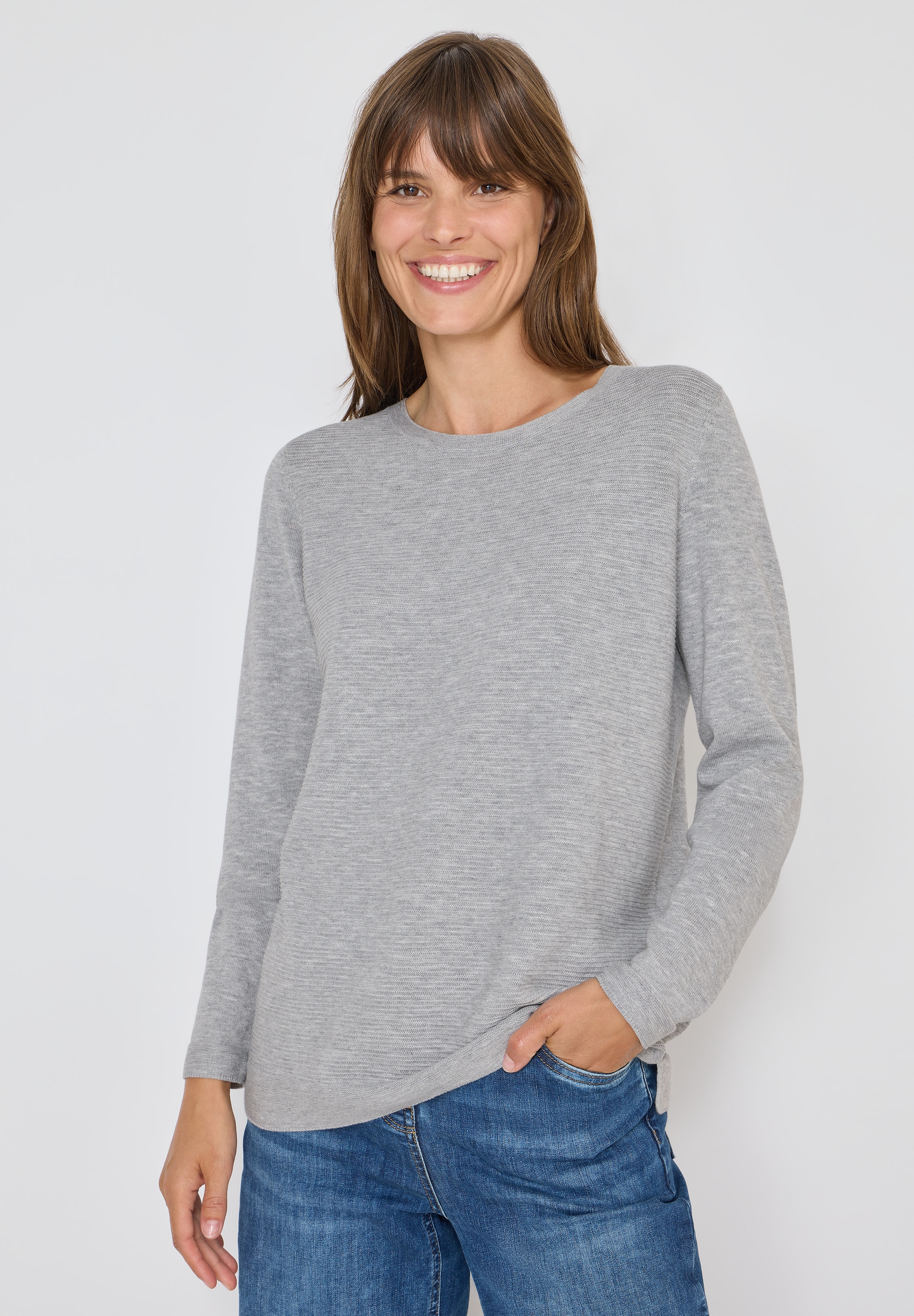 Cecil Strickpullover mit Rundhalsausschnitt günstig online kaufen