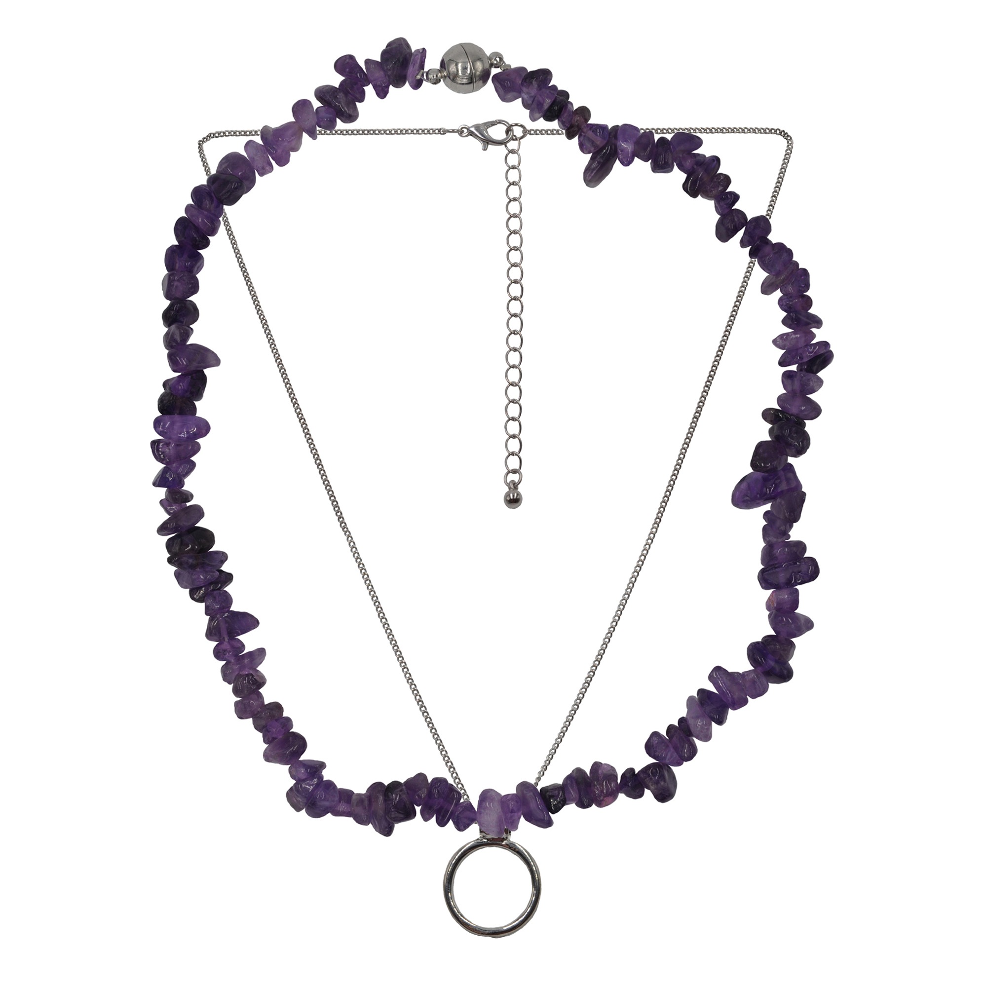 Kette mit Anhänger »Set Amethyst-Splitterkette und Kette mit Anhänger«