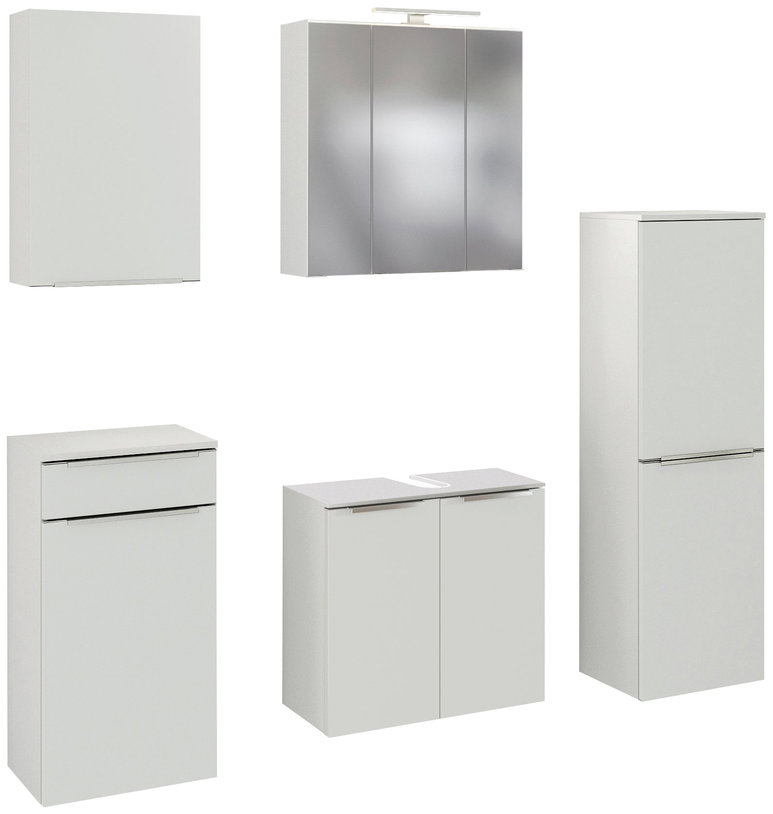 welltime Badmöbel-Set "Matera" 5 Stk. tlg. mit Softclose-Funktion günstig online kaufen