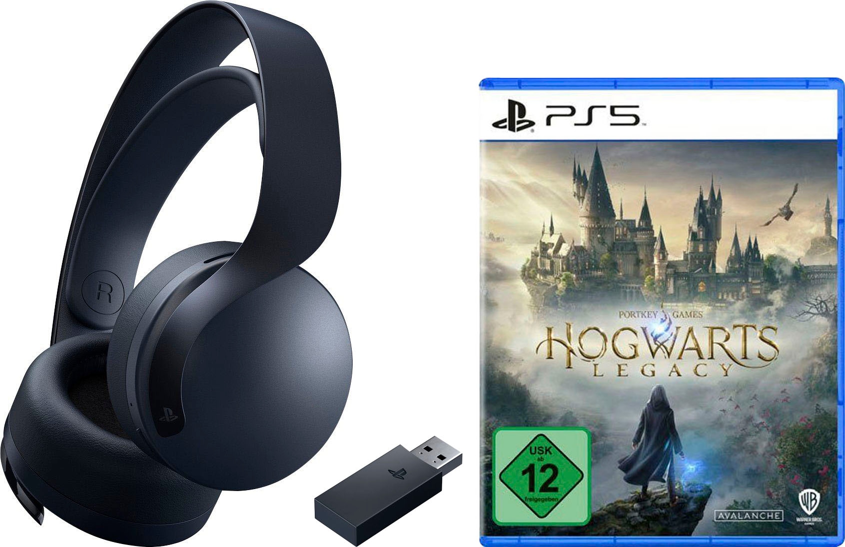 PlayStation 5 | Pulse Gaming-Headset 3D-Wireless-Headset »PS5 schwarz True BAUR + Hogwarts Legacy«, Wireless Wireless