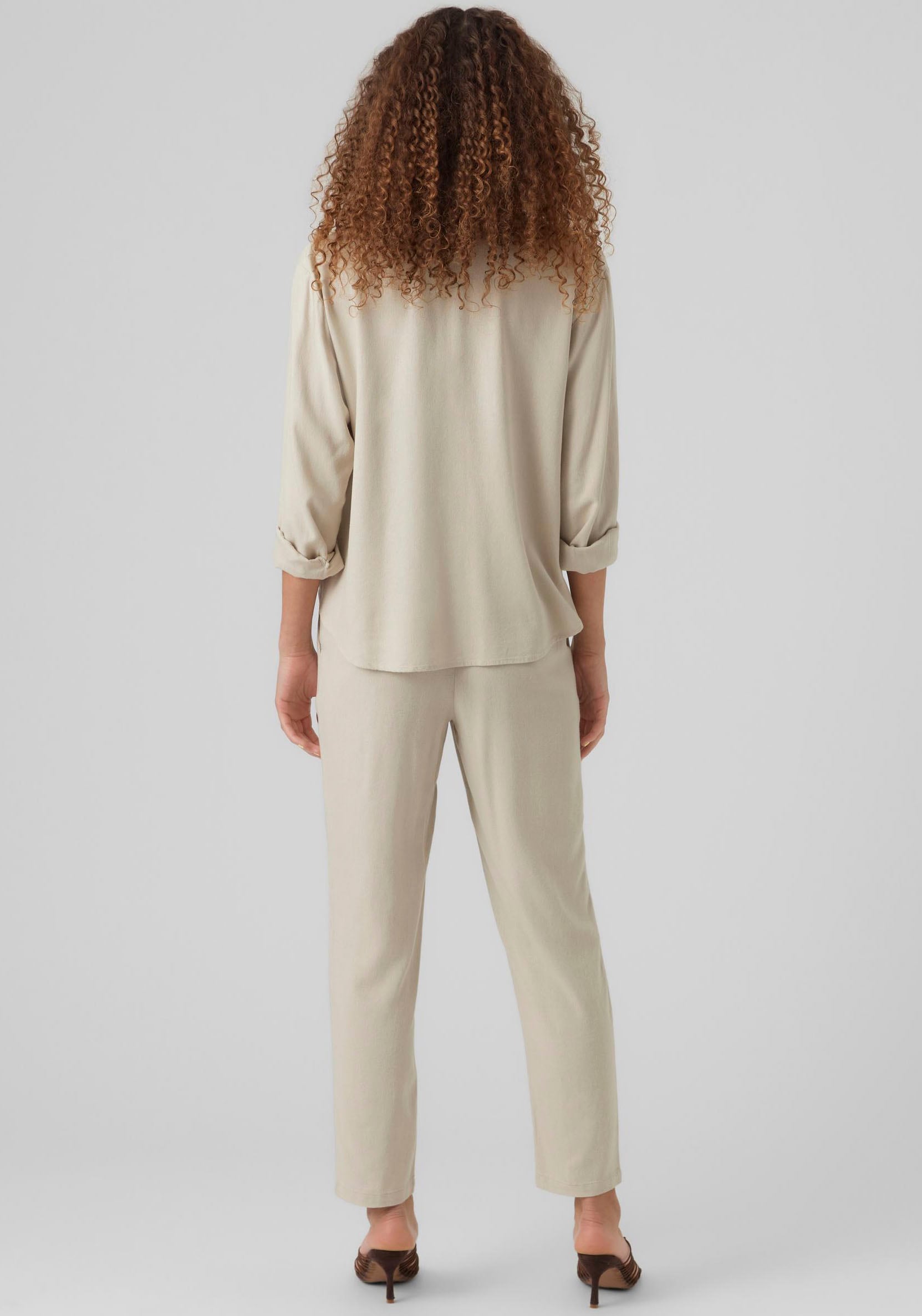 Vero Moda Schlupfhose »VMJESMILO ANKLE PANTS GA NOOS«, mit Leinen