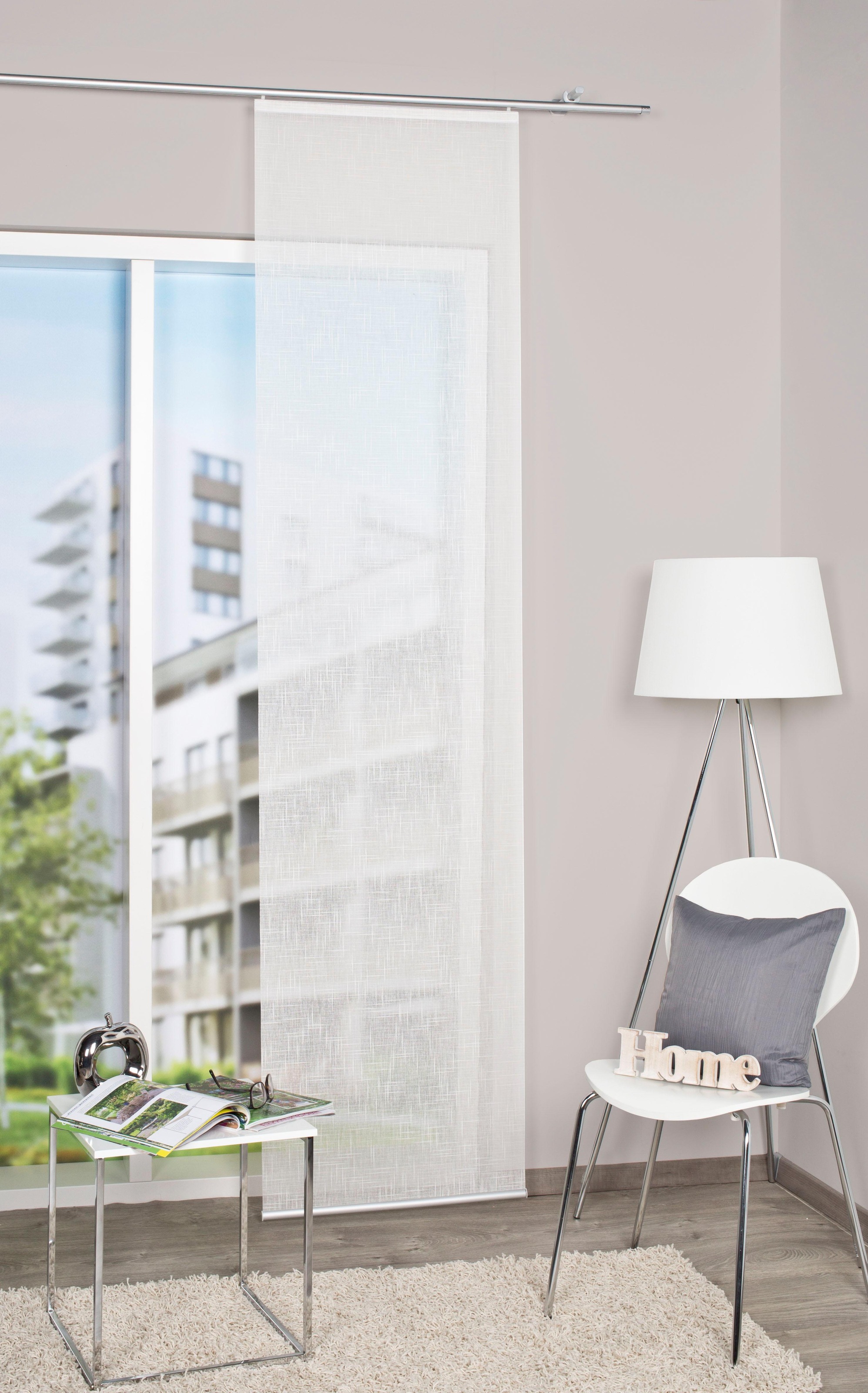 HOME WOHNIDEEN Schiebegardine "Uni" Paneelwagen 1 Stk. tlg. HxB: 245x60, SC günstig online kaufen