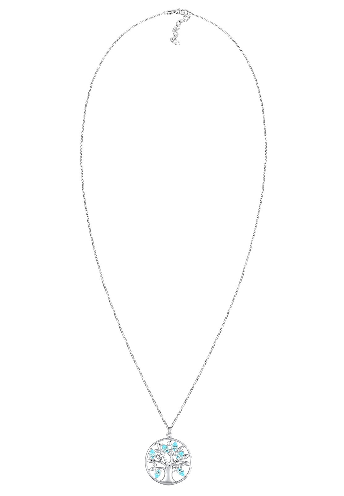 Elli Premium Kette mit Anhänger »Lebensbaum Zirkonia 925 Sterling Silber«