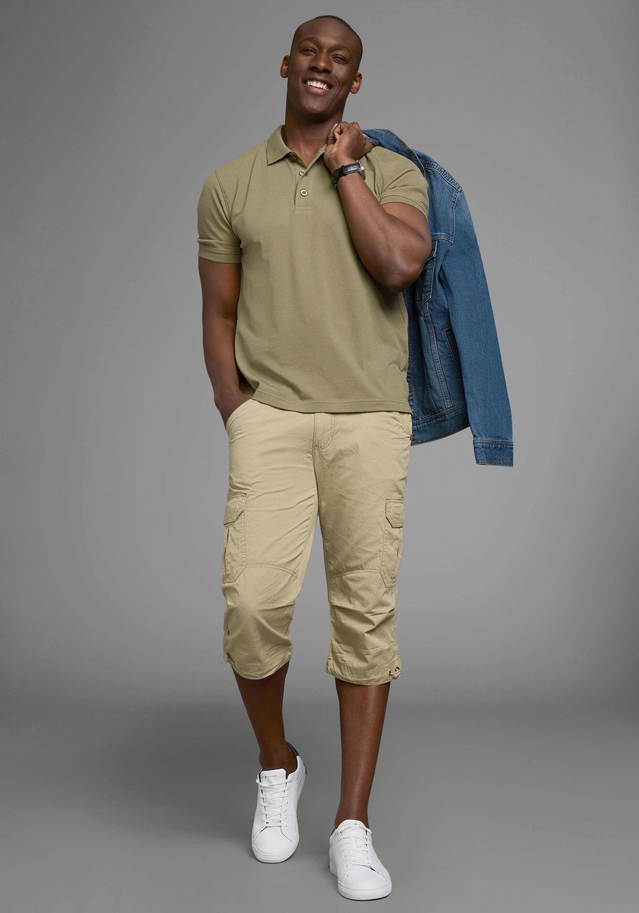 Man's World Poloshirt, Kurzarm, lockere Passform, unifarben