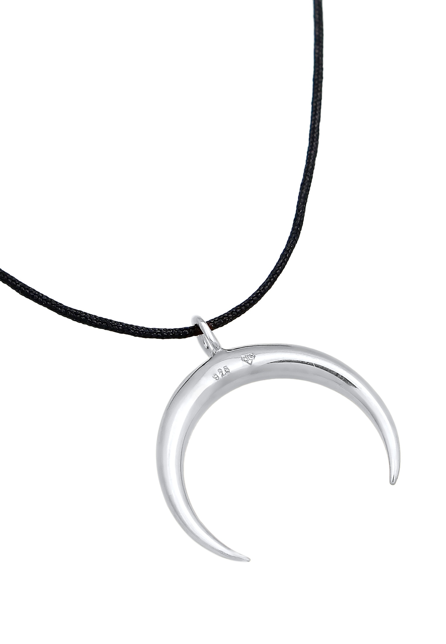 Elli Choker »Halskette Choker Nylon Halbmond Sichel 925 Silber«