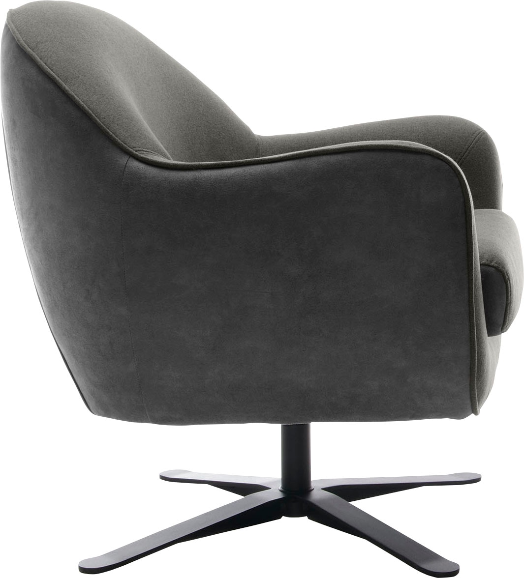 TRENDMANUFAKTUR Drehsessel »Mira, Loungesessel«, in zeitlosem, modernen Stil mit praktischer Drehfunktion