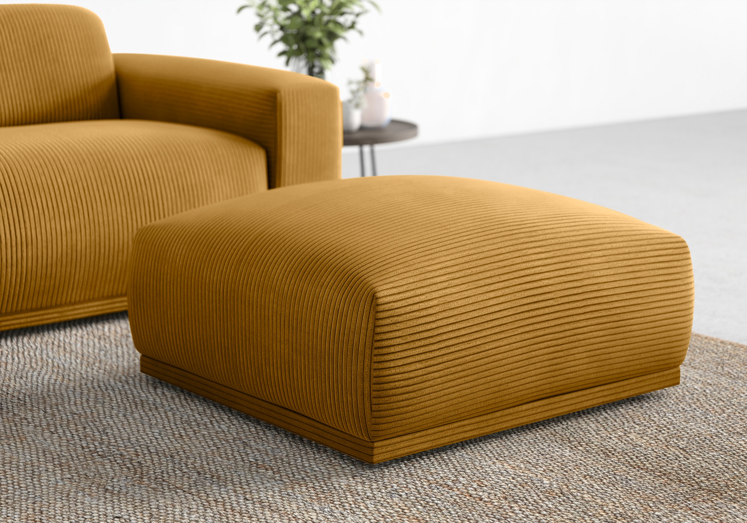 TRENDMANUFAKTUR Hocker "Braga, mit hochwertigem Kaltschaum, quadratisch, in günstig online kaufen