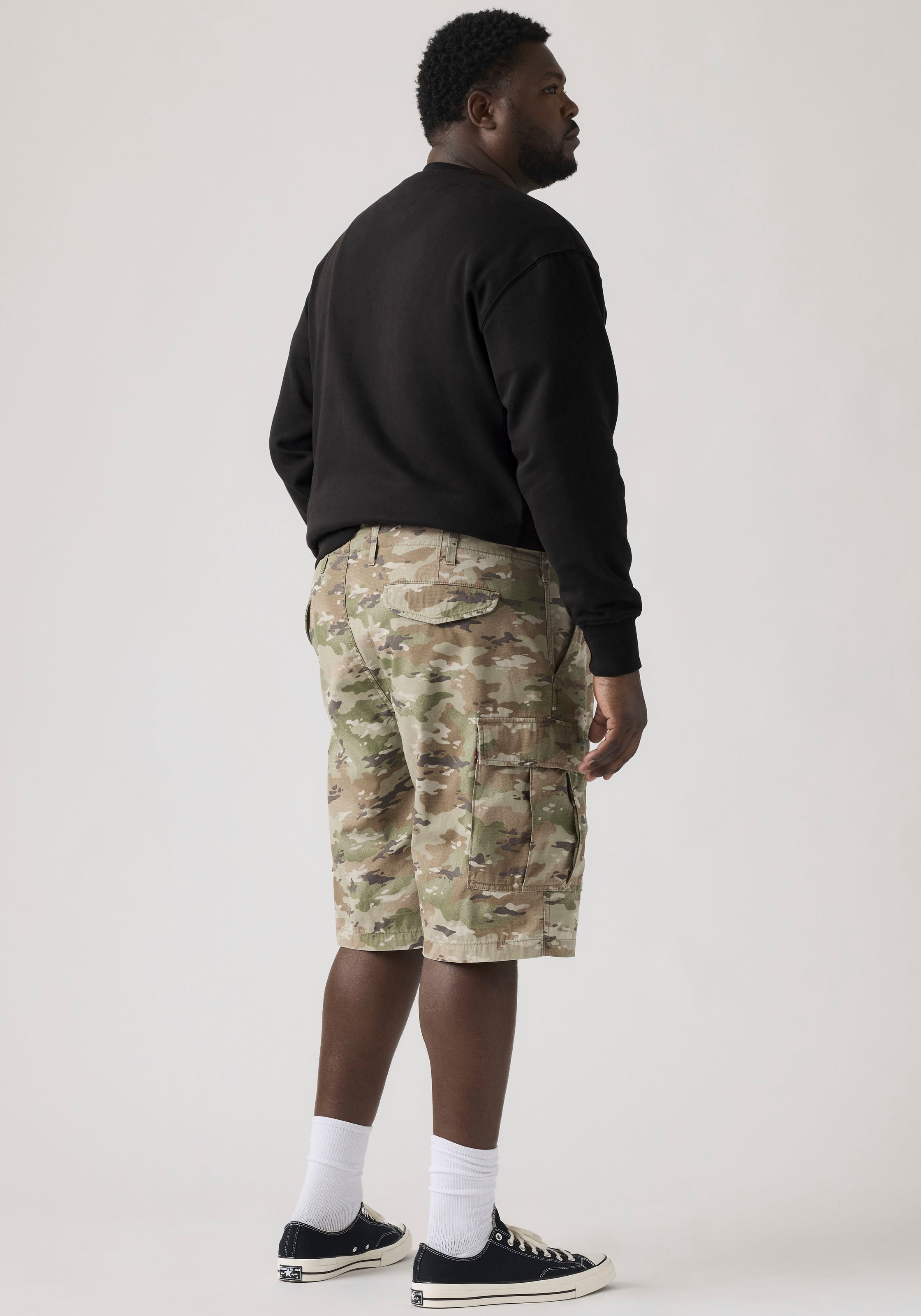 Cargoshorts LEVI'S PLUS, Herren, Gr. 48, N-Gr, ombre camo soft camo rpstp print, Web, Obermaterial: 100% Baumwolle, bequem knielang, Hosen, Sommerhose 3