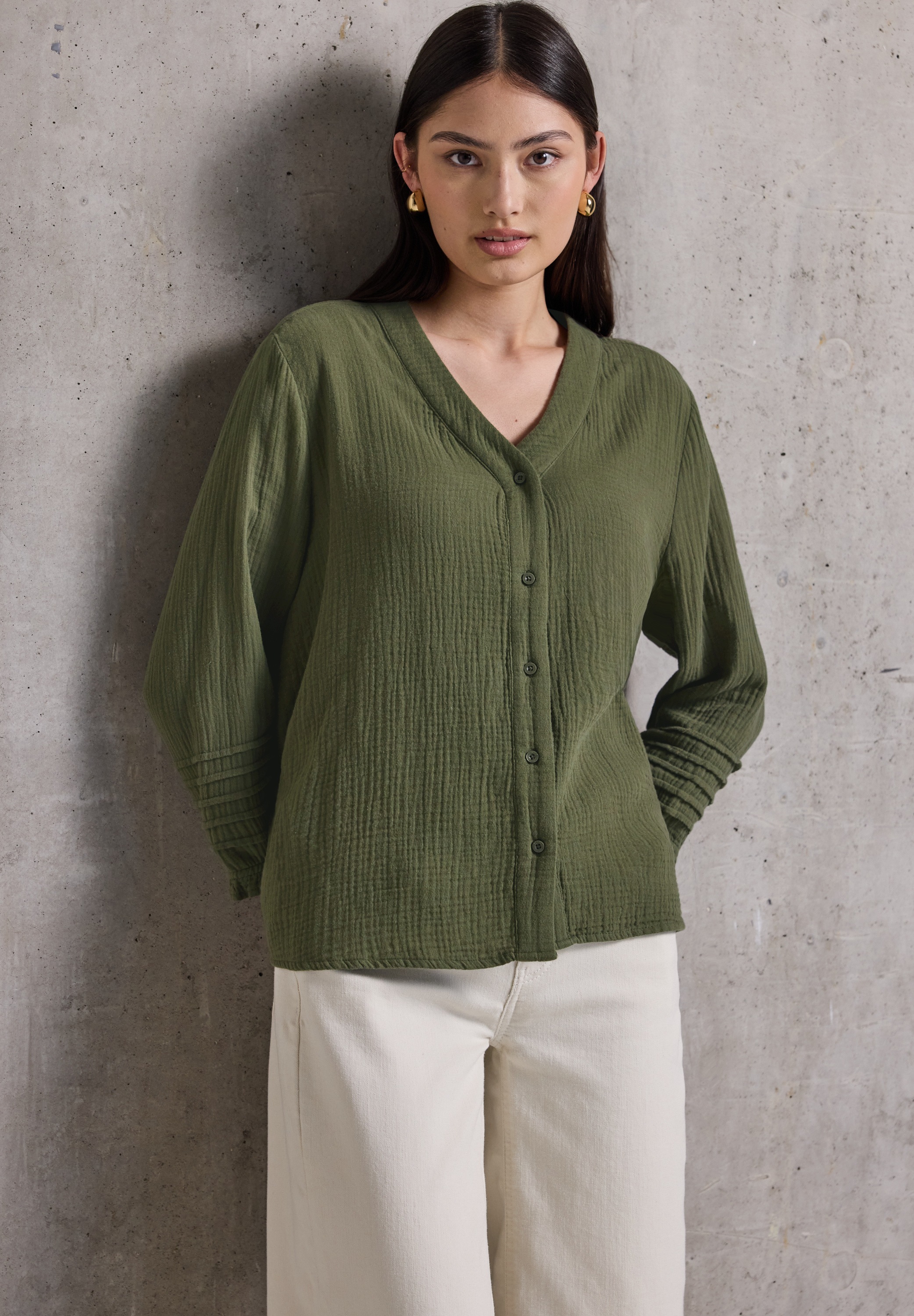 STREET ONE STUDIO Shirtbluse mit 3/4 Ärmeln