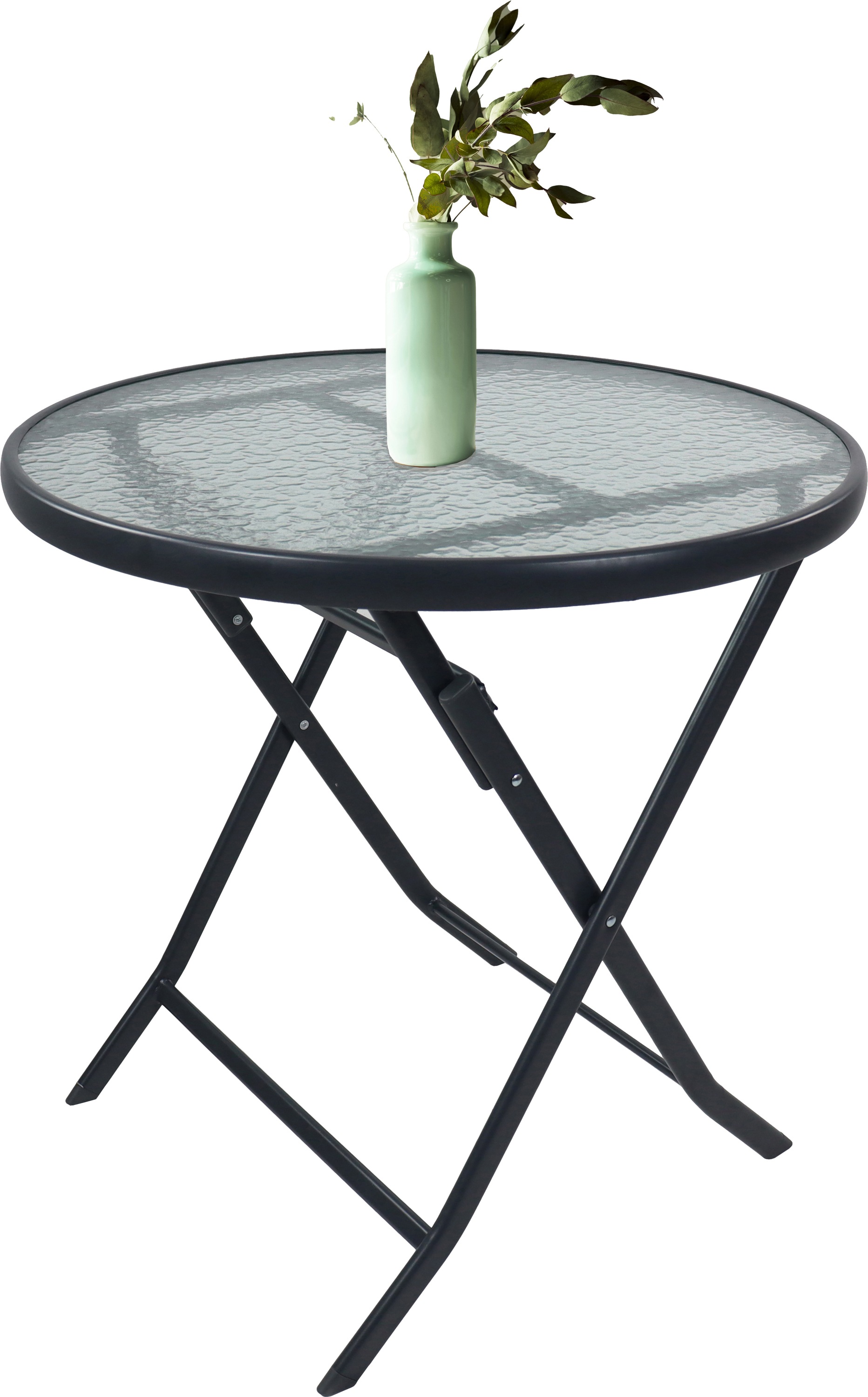 Gartentisch VCM, B:70cm T:70cmanthrazit, Outdoor, Tische, "Bistrotisch Garten Balkontisch 70 cm Ø Sonlas"