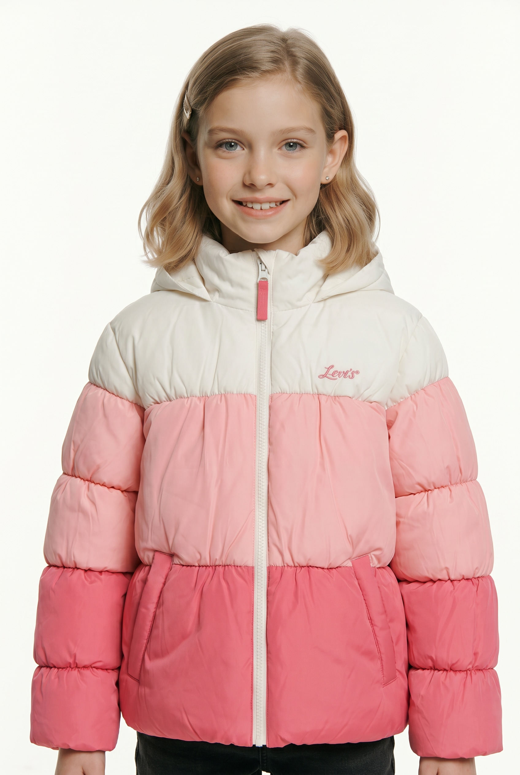 Levis Kids Winterjacke "LVG COLOR BLOCK PUFFER" mit Kapuze in Colorblocking-Optik, for Girls