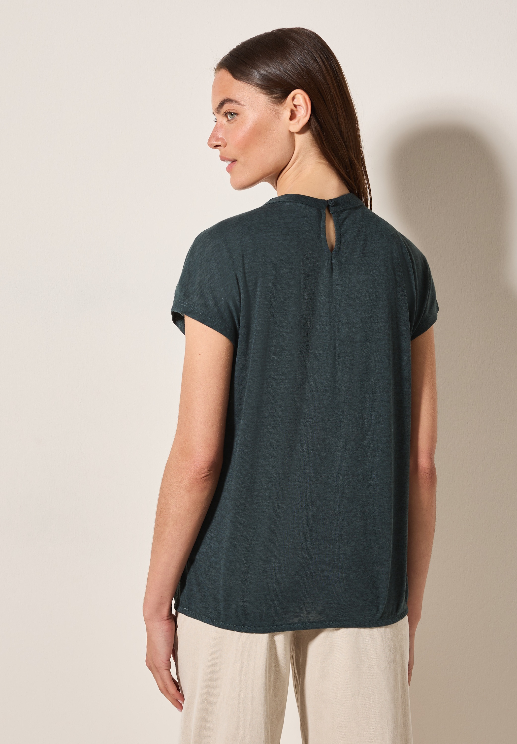 Cecil Rundhalsshirt, mit Rundhalsausschnitt