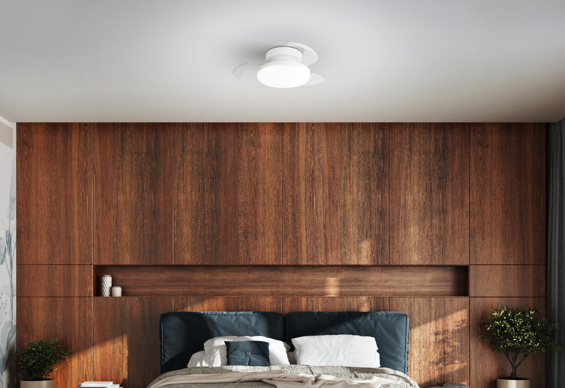 EGLO LED Deckenleuchte »HOVLEY« LED-Modul 1 Stk. Kaltweiß | Neutralweiß | Warmweiß LED Ventilator mit Beleuchtung - in weiß - Ø41cm - 3 Geschwindigkeiten