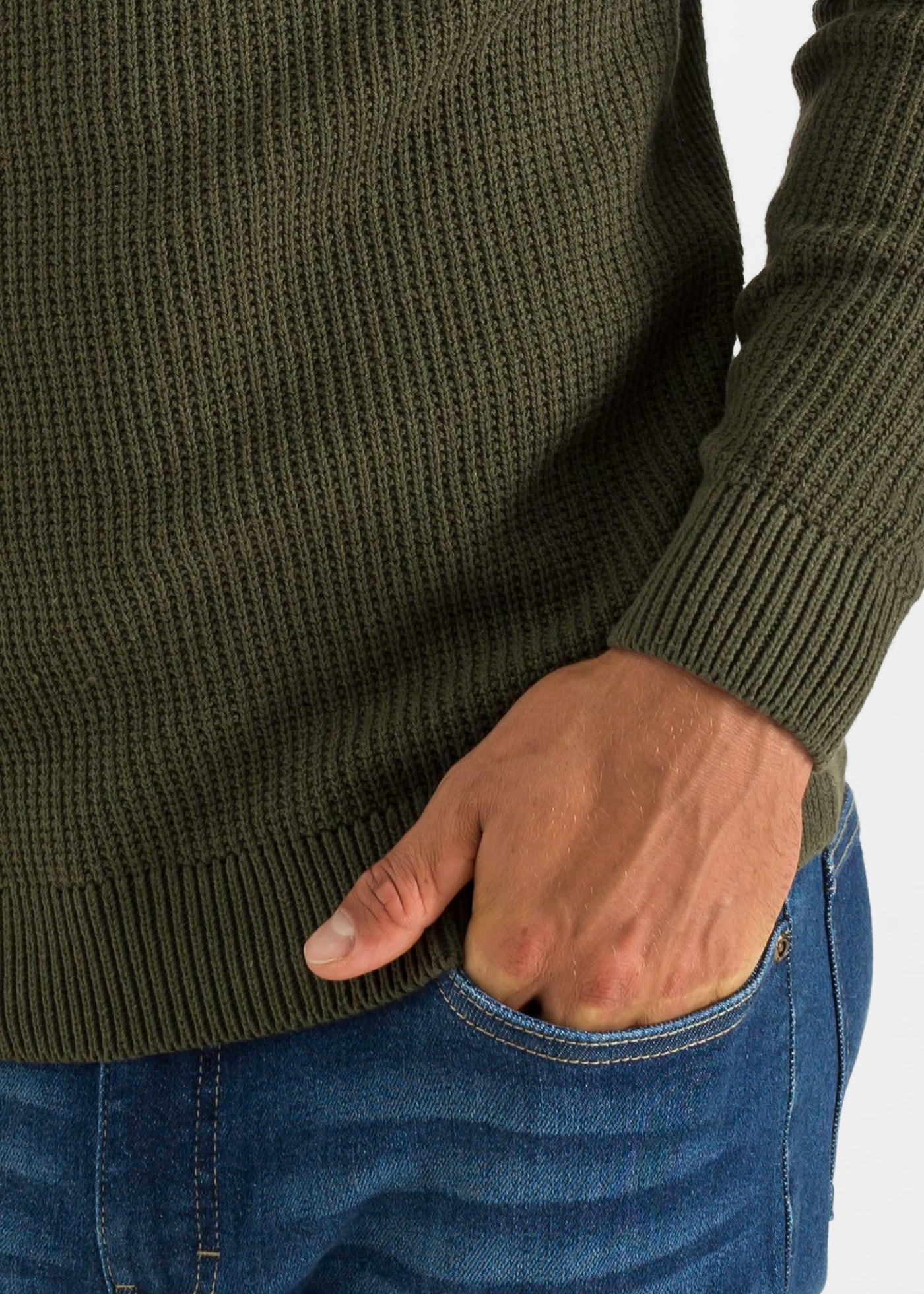 Thumbnail - bonprix Strickpullover tolle Baumwollmischung, mit Rundhalsausschnitt, Regular Fit