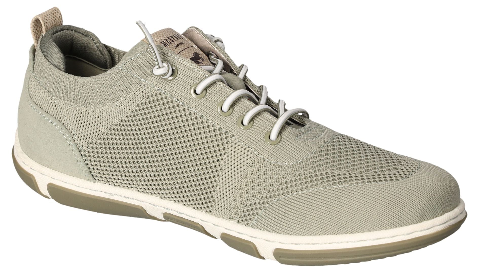 Mustang Shoes Slip-On Sneaker, Freizeitschuh, Halbschuh, Schlupfschuh, mit Elastik-Schnürsenkel