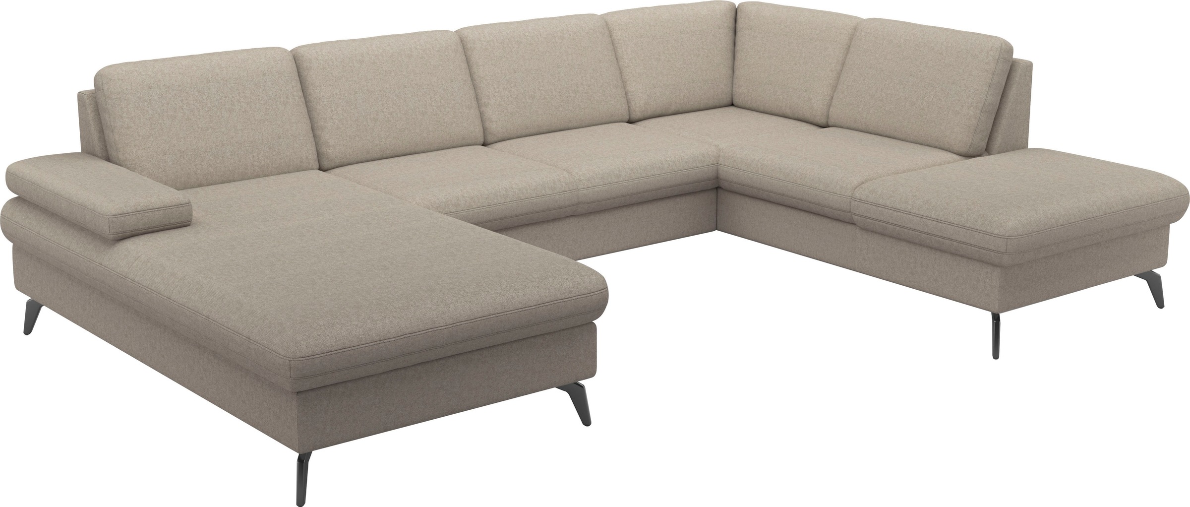 sit&more Wohnlandschaft »Morris Jubi U-Form«, inkl. Armteilfunktion und 1 Zierkissen, wahlweise mit Bettfunktion
