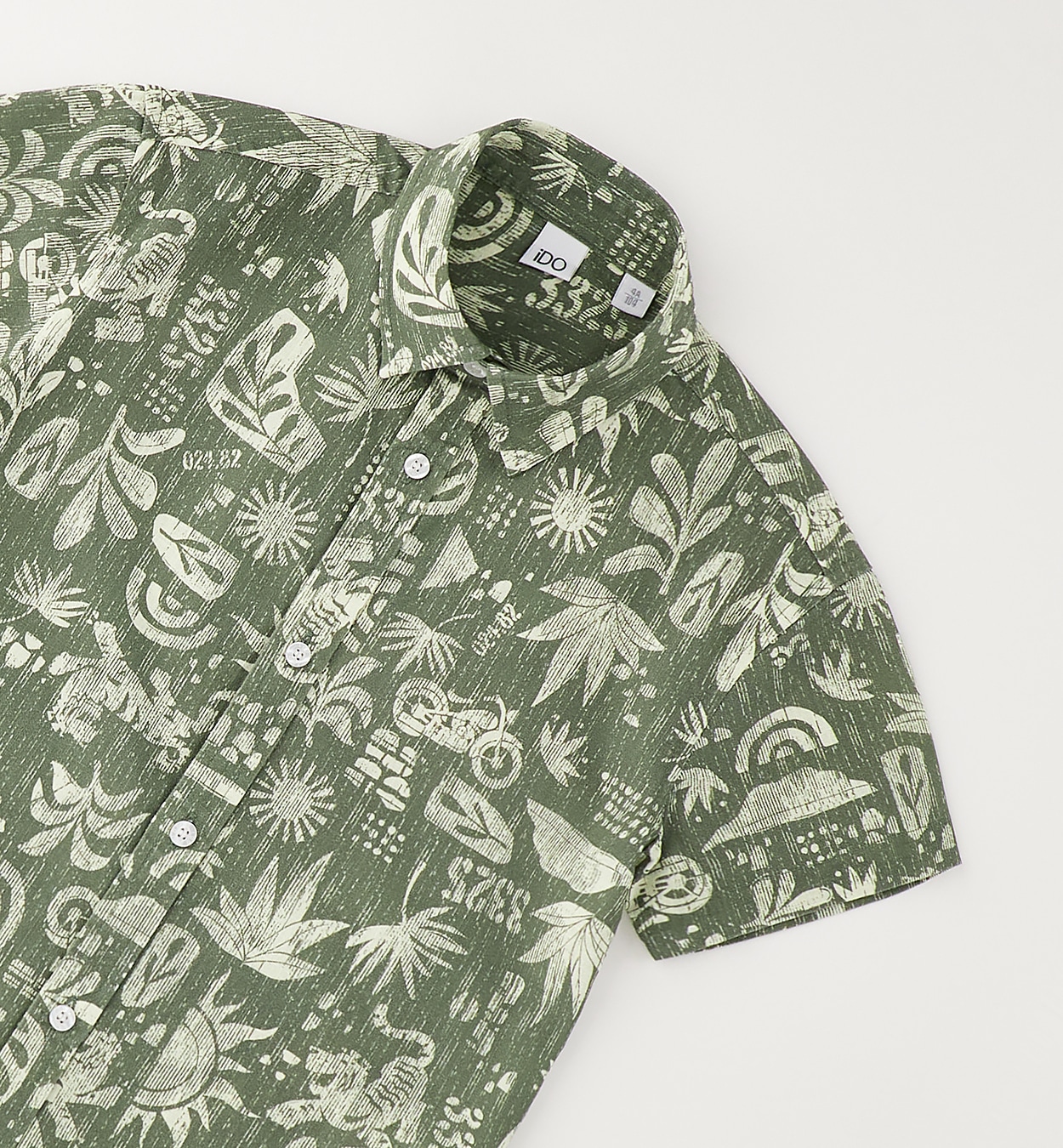 IDO Jungen Businessshirt "BABY BOY SUMMER SHIRT", grün, Gr. 110, 100% Baumwolle, Shirts