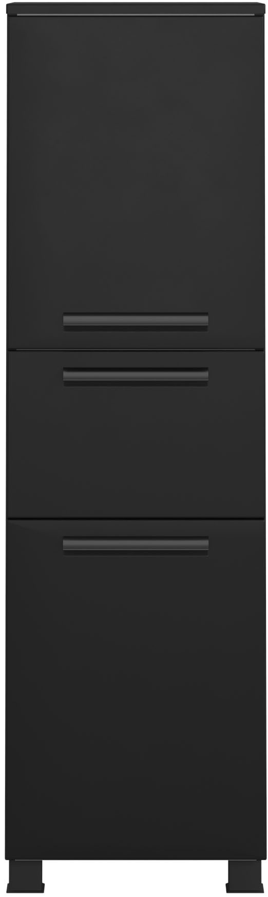 welltime Midischrank »SALVADA, Midischrank 40 cm, gedämpfte Scharniere, Softclose« Schwarz, Front und Korpus aus hochwertigen MDF, Anti-Finger-Print