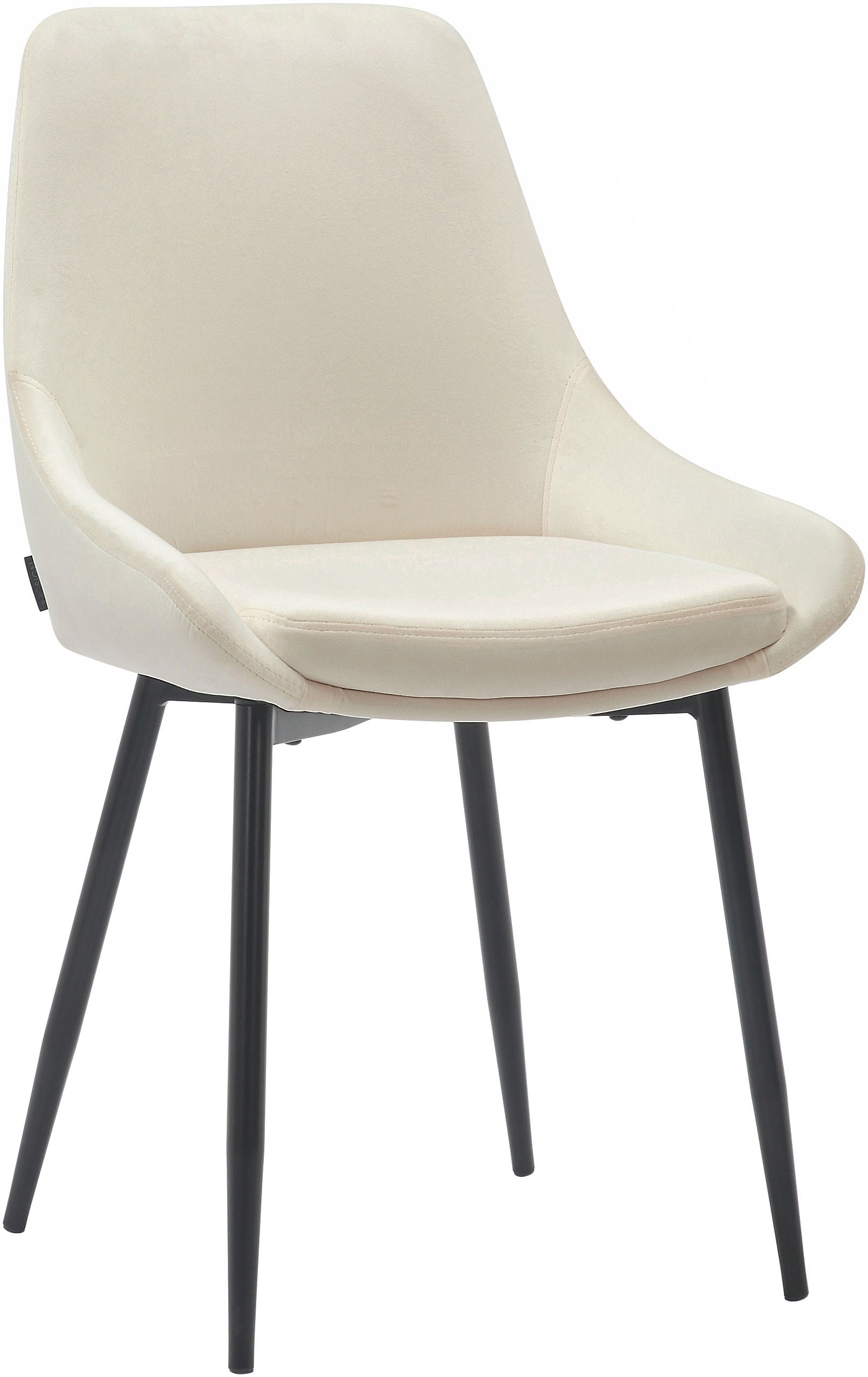 OTTO home Esszimmerstuhl "Niam, Polsterstuhl" () 2er Set, schwarze Metallbe günstig online kaufen