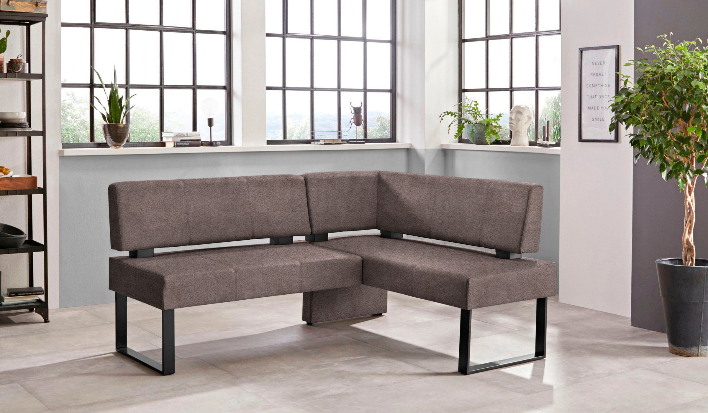 OTTO home Eckbank "Oliver mit Metallgestell, Küchenbank" verschiedene Bezüg günstig online kaufen