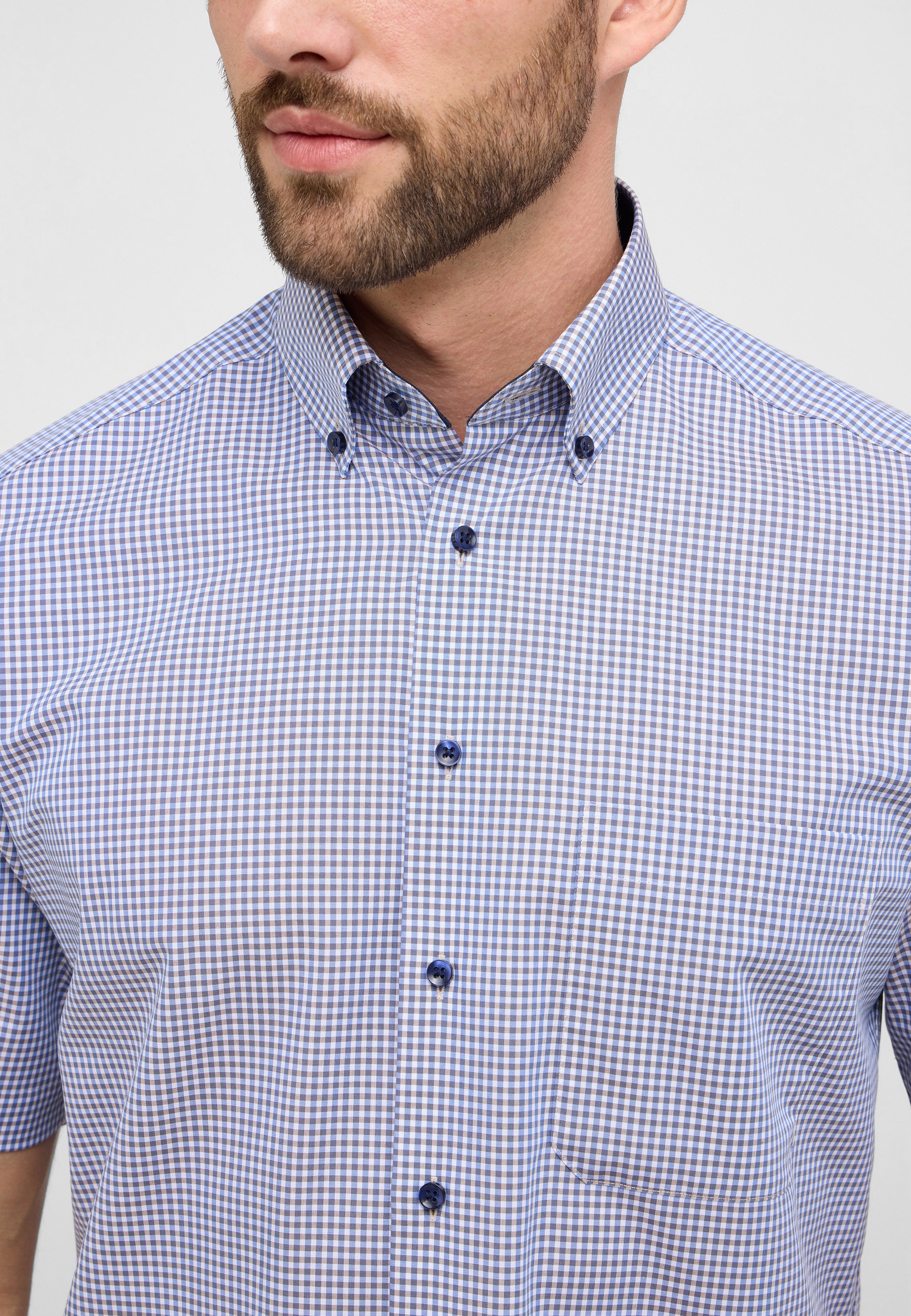 Thumbnail - Eterna Kurzarmhemd "COMFORT FIT" NON IRON (bügelfrei)